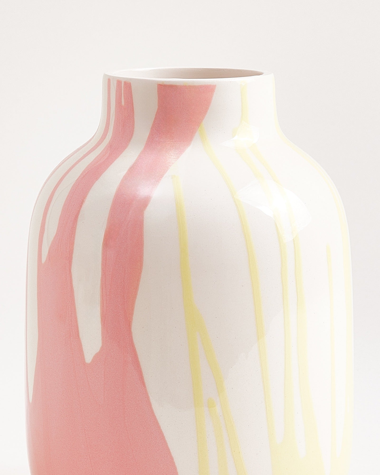 Nuno - Vaso M drip giallo rosa