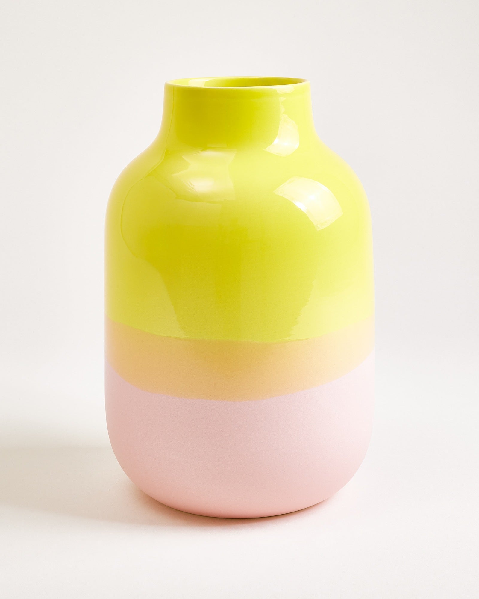 Nuno vase L - yellow rose