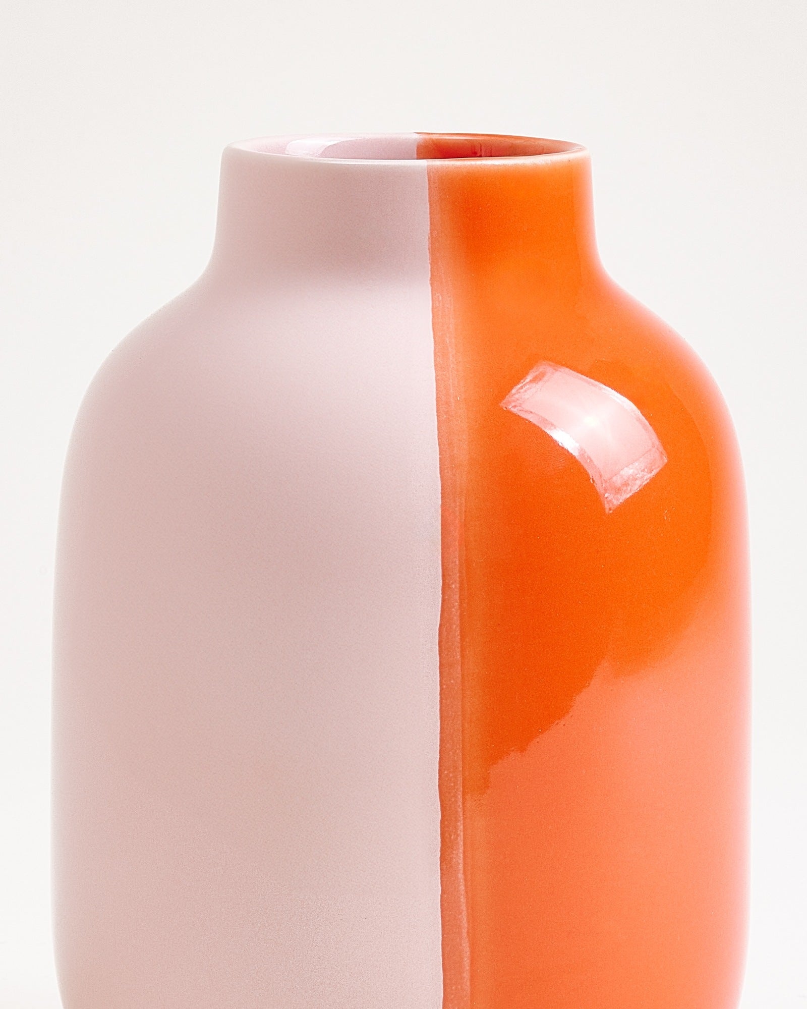 Nuno - Vaso M metà corallo e rosé
