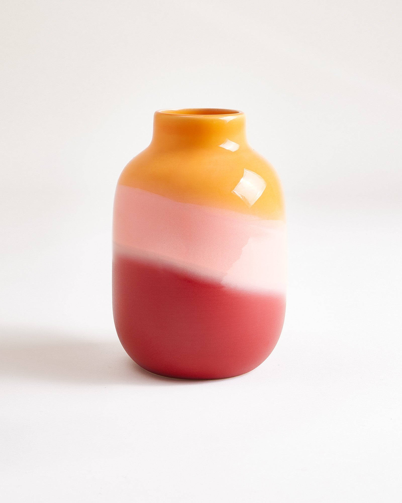 Nuno Vase M orange rosa rot