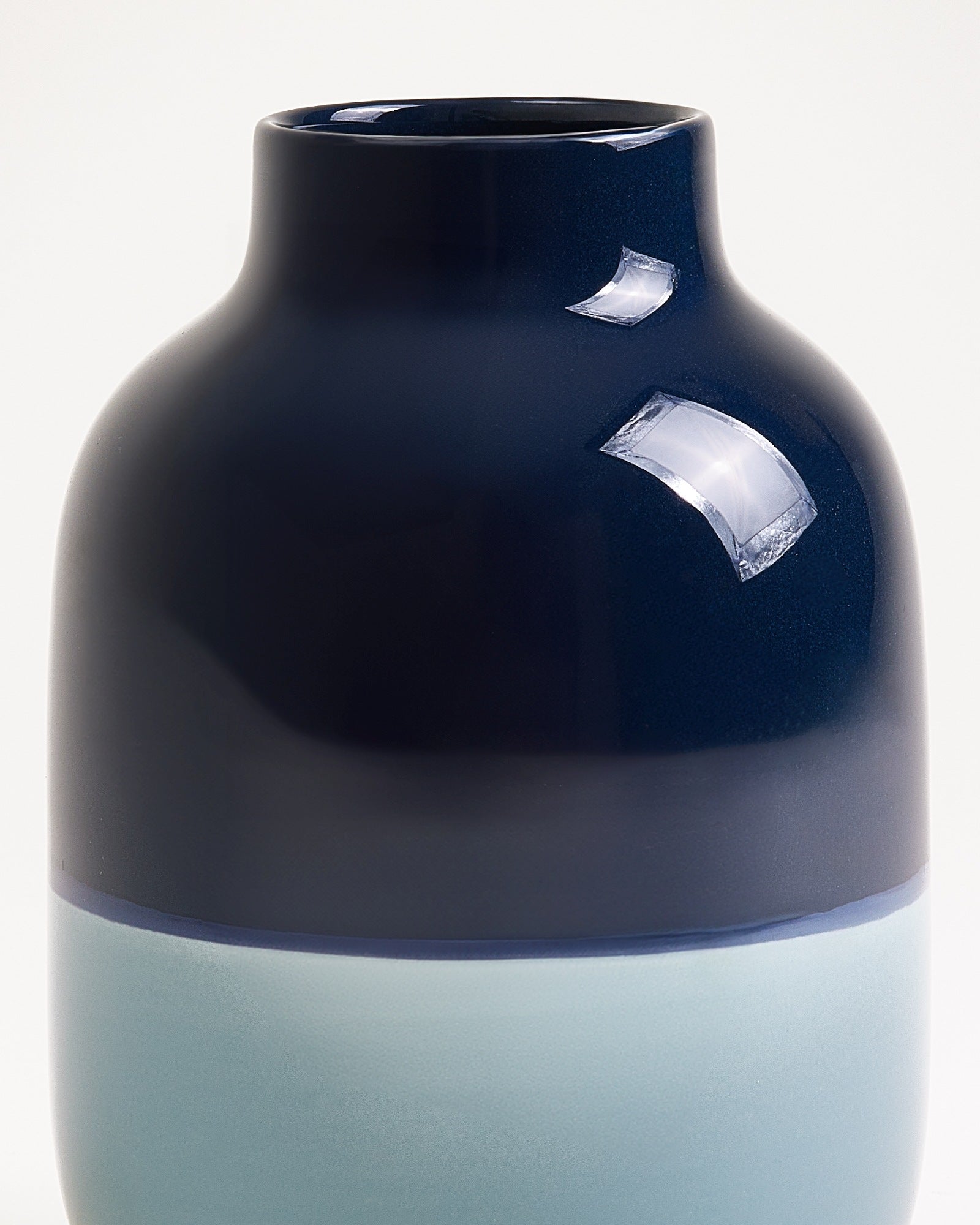 Nuno - Vaso M blu navy e azzurro