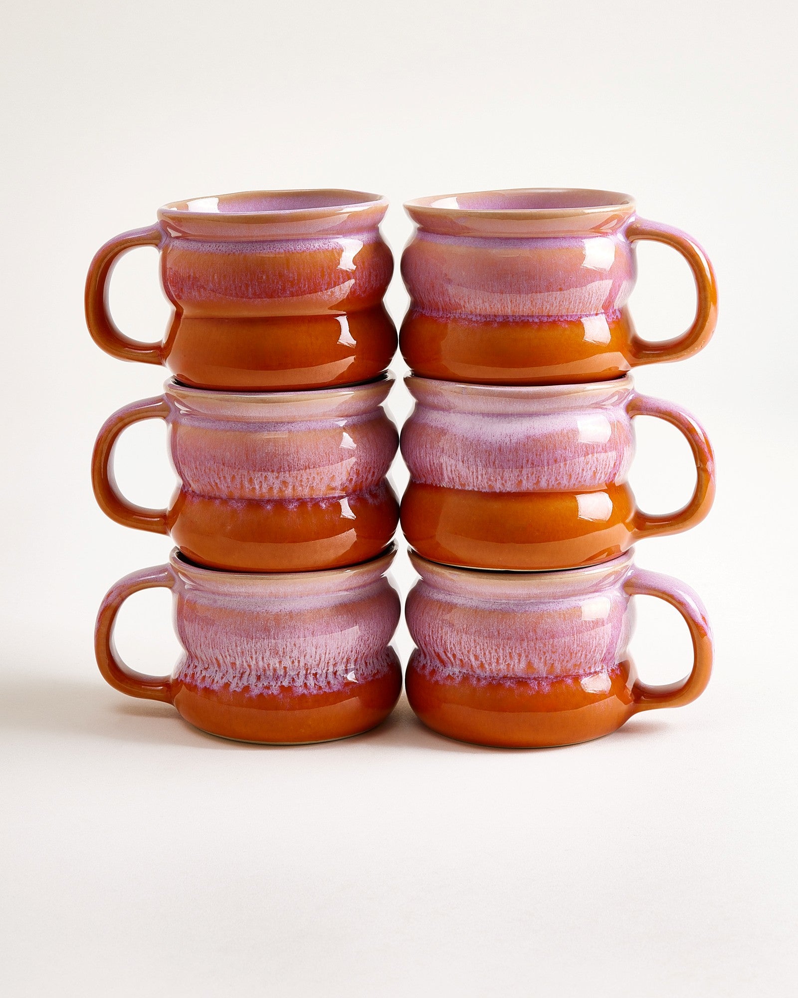Ombra Tasse klein bubble rosa orange 6er-Set