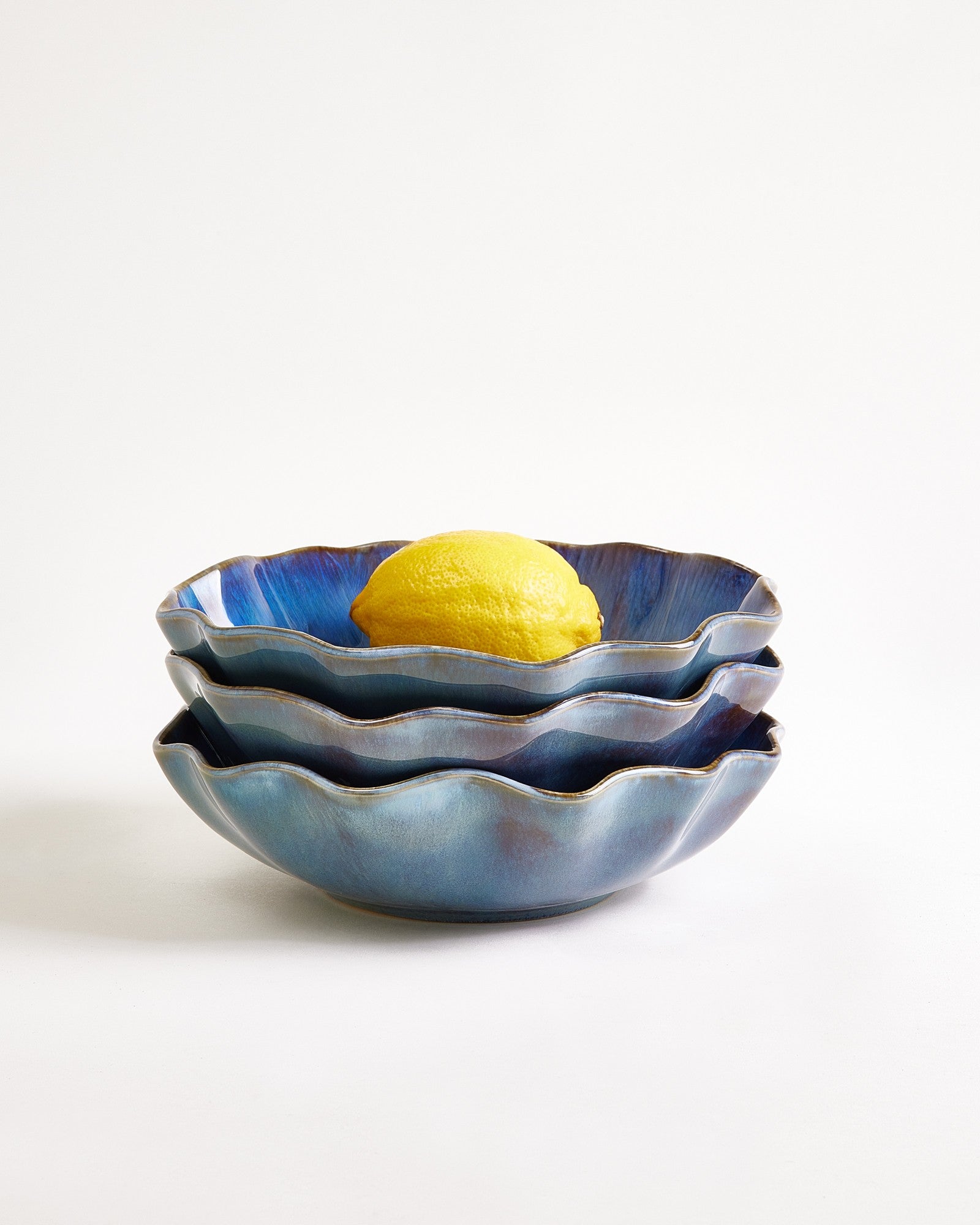 Pérola - Pastabord shell donkerblauw