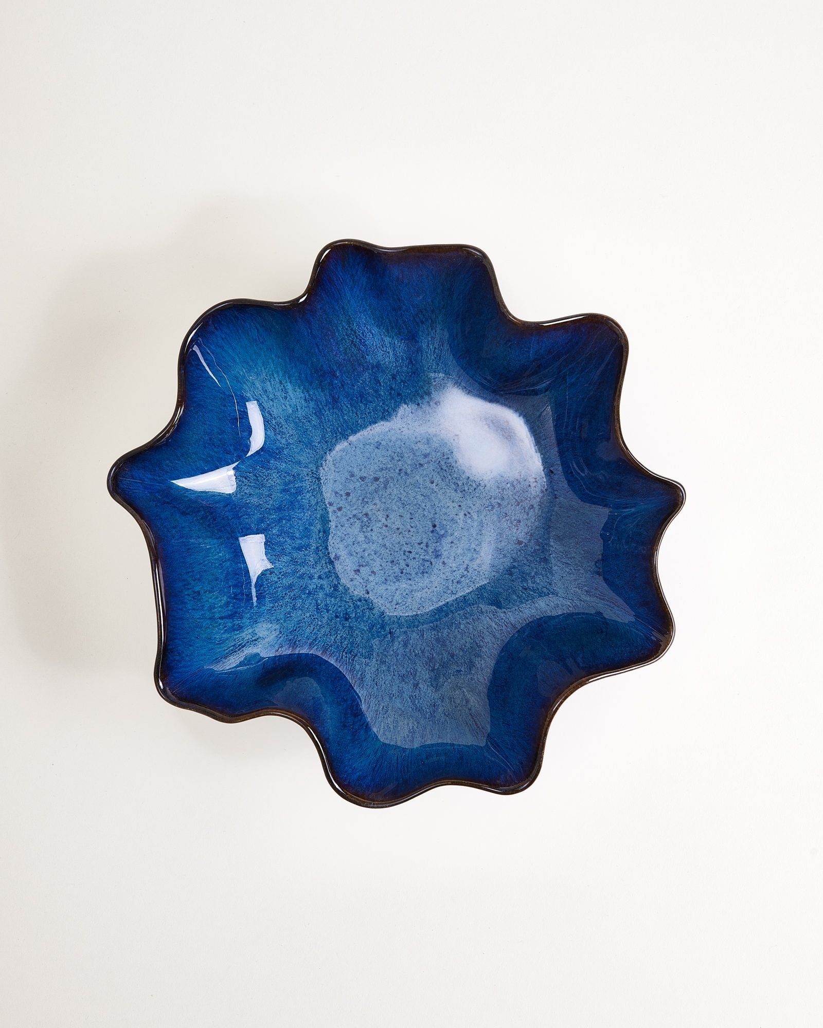 Pérola Shell - Servingbowl dark blue