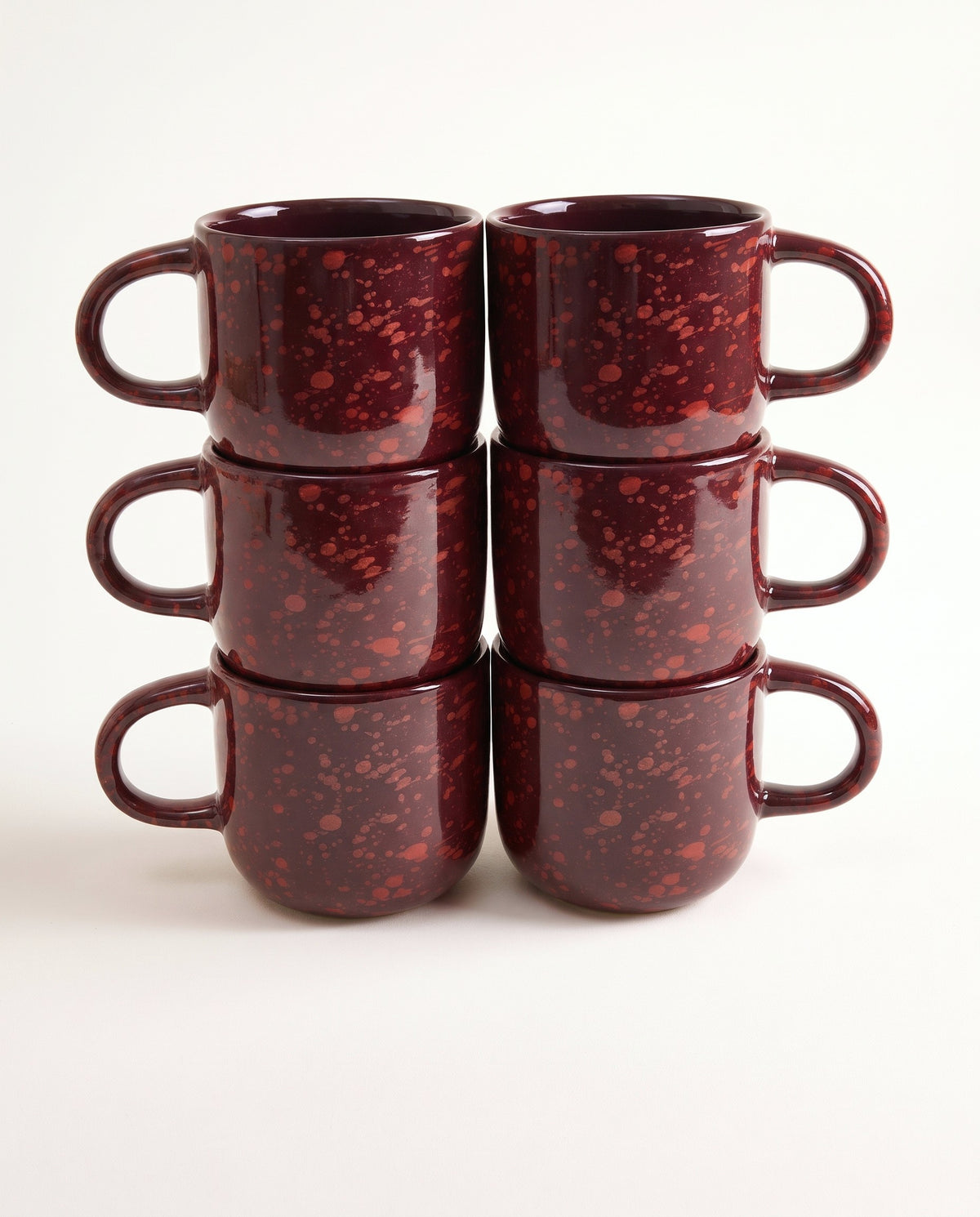 Pinta Tasse groß burgund 6er-Set