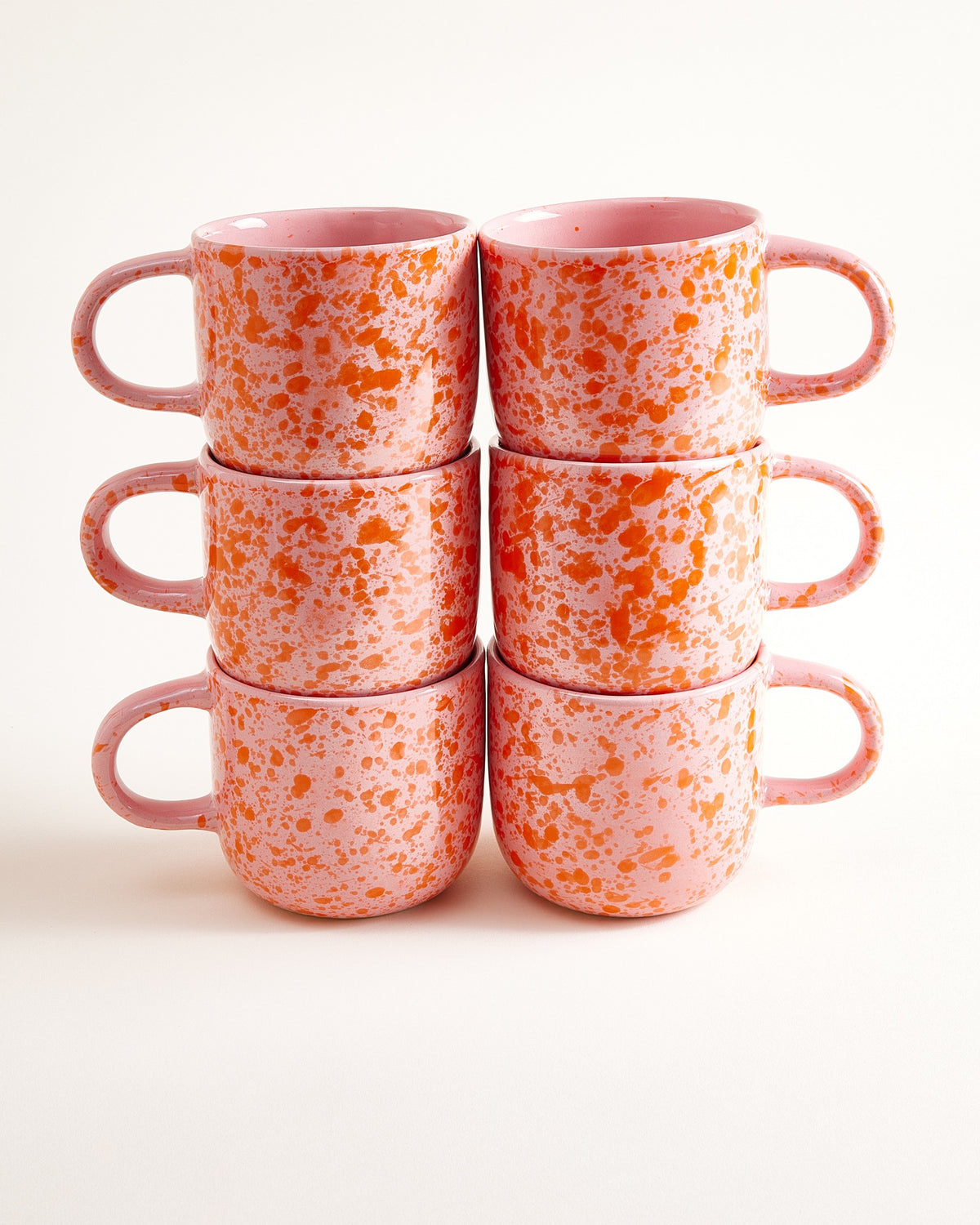 Pinta Tasse groß rosa orange 6er-Set