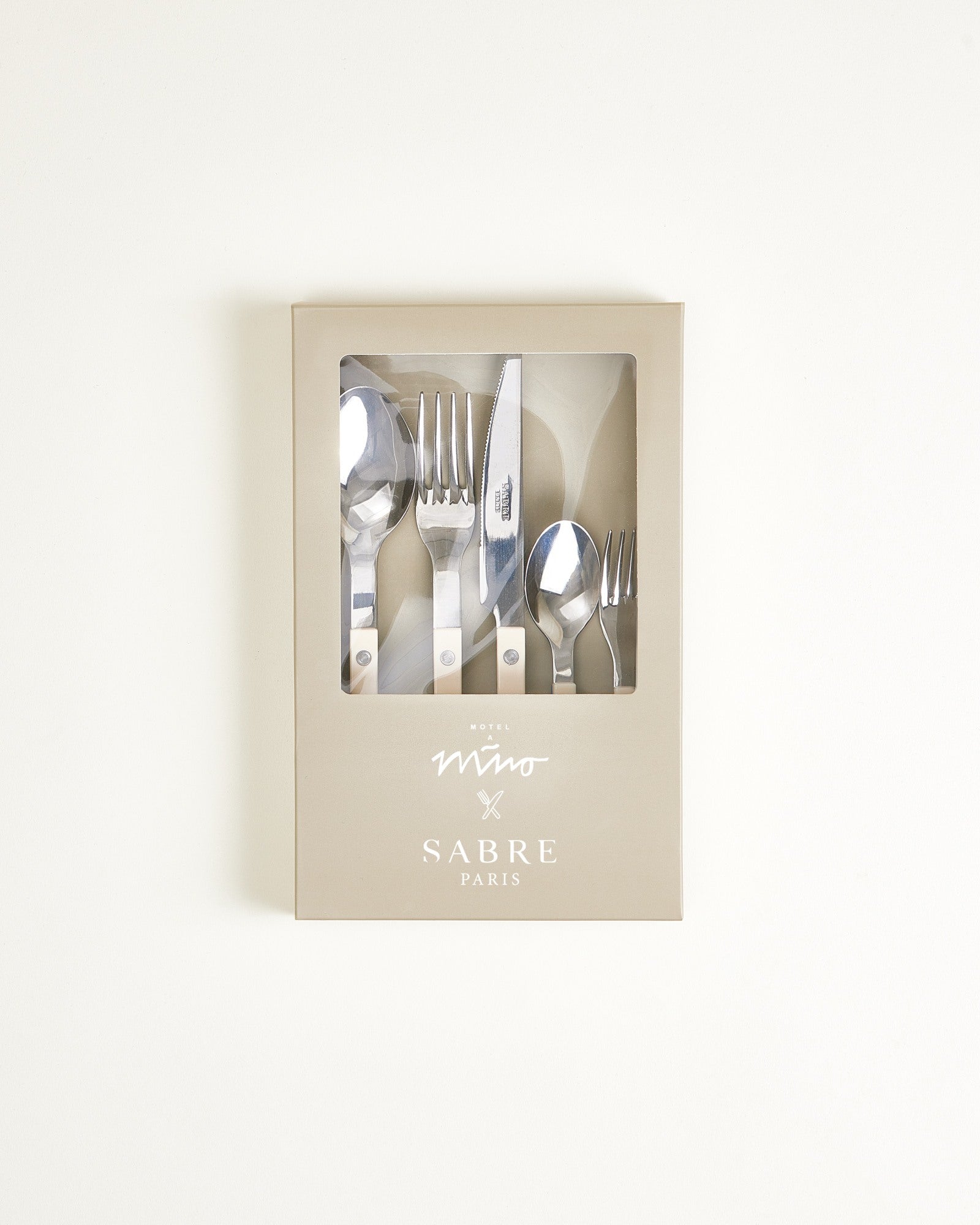 MaM x Sabre Paris Besteck 5er-Set off-white blau