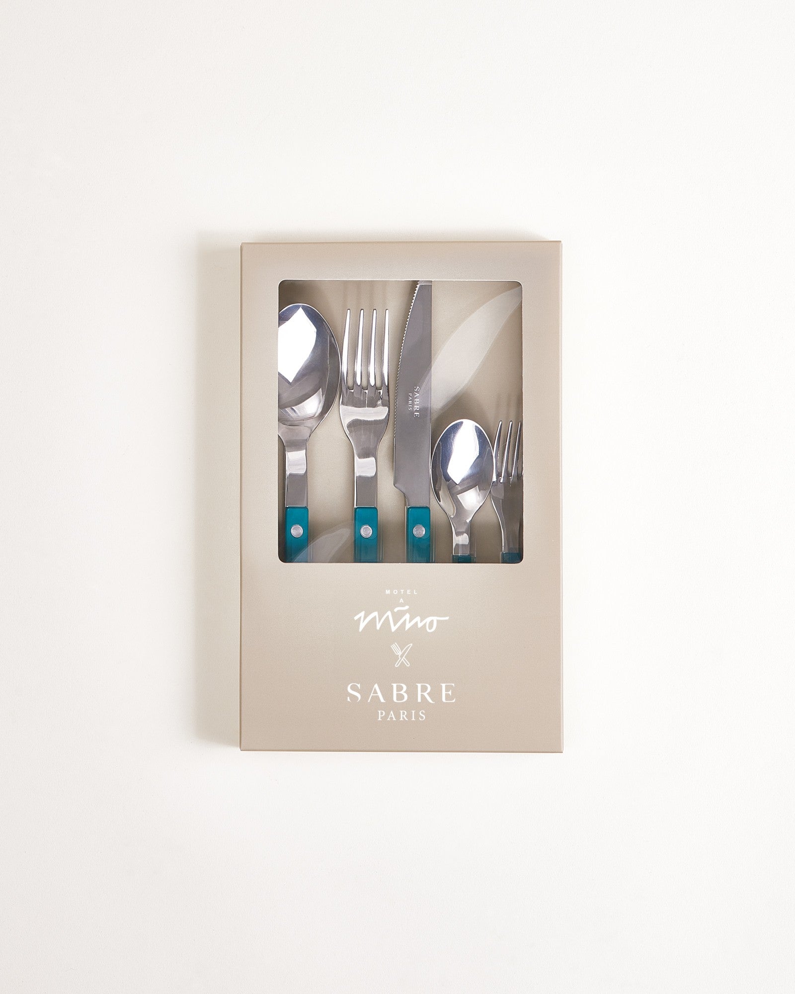 MaM x Sabre Paris Besteck 5er-Set dunkelgrün off-white