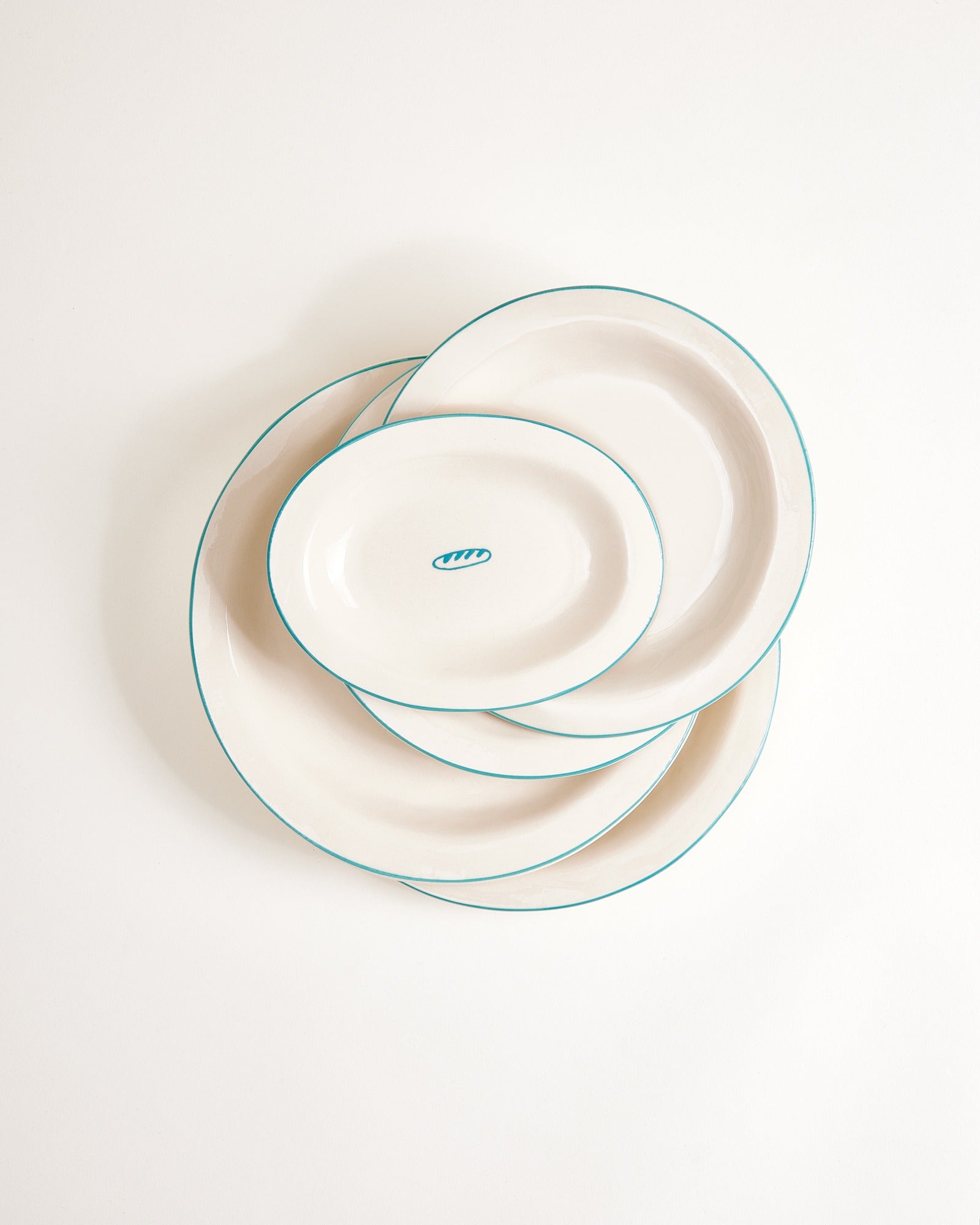 MaM x Sabre Paris Teller-Set dunkelgrün 5-teilig