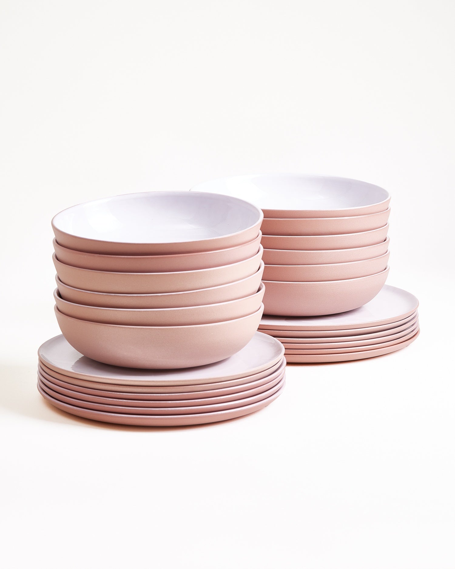 Seda Geschirr-Set rosé weiß 24-teilig