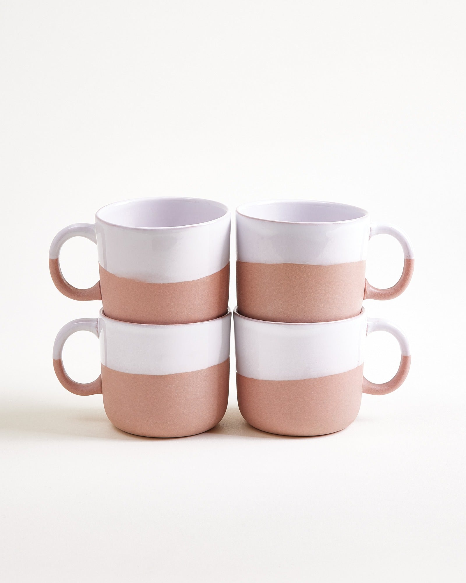 Seda - Set da 4 tazzine rosé e bianco