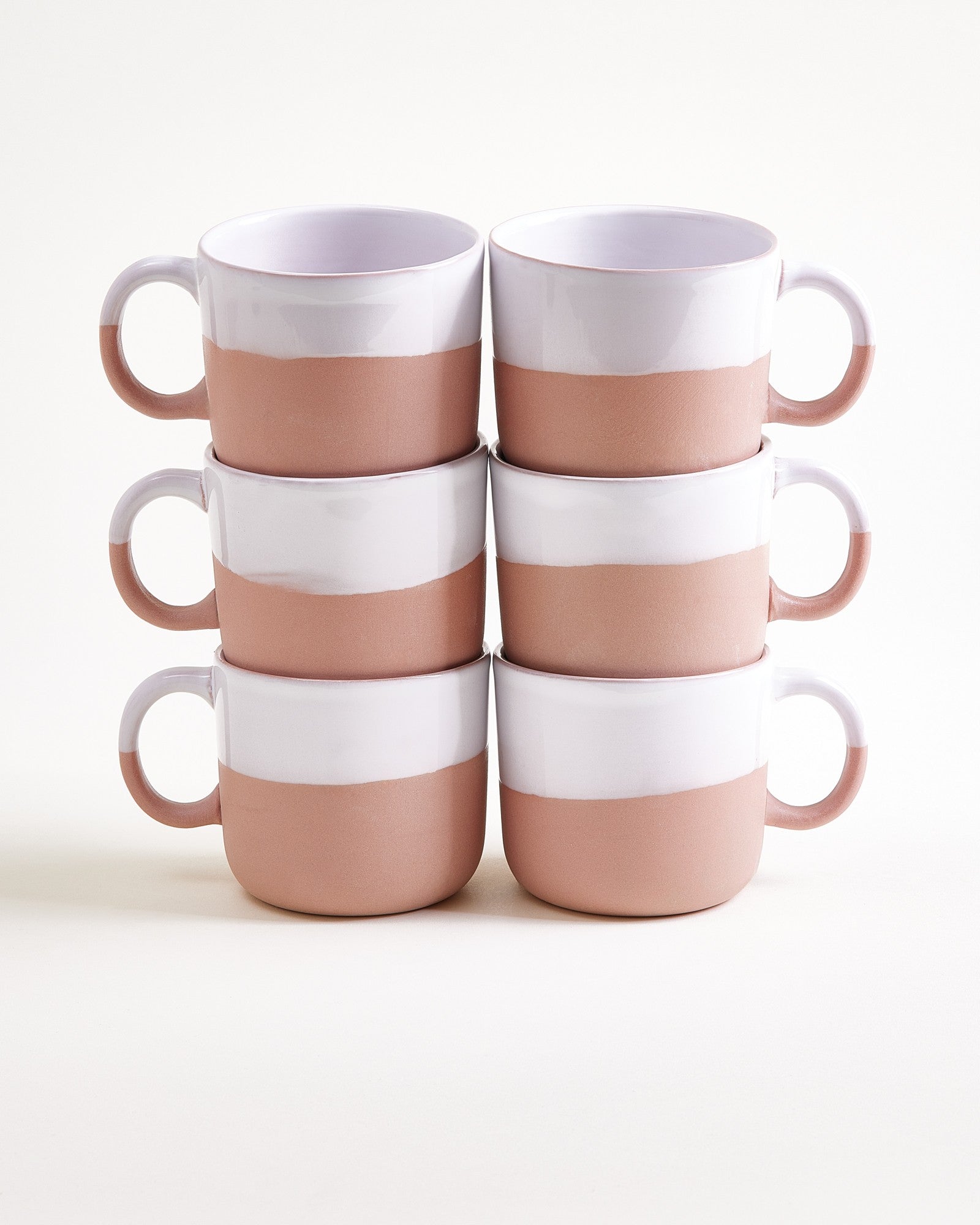 Seda Tasse klein rosé weiß 6er-Set