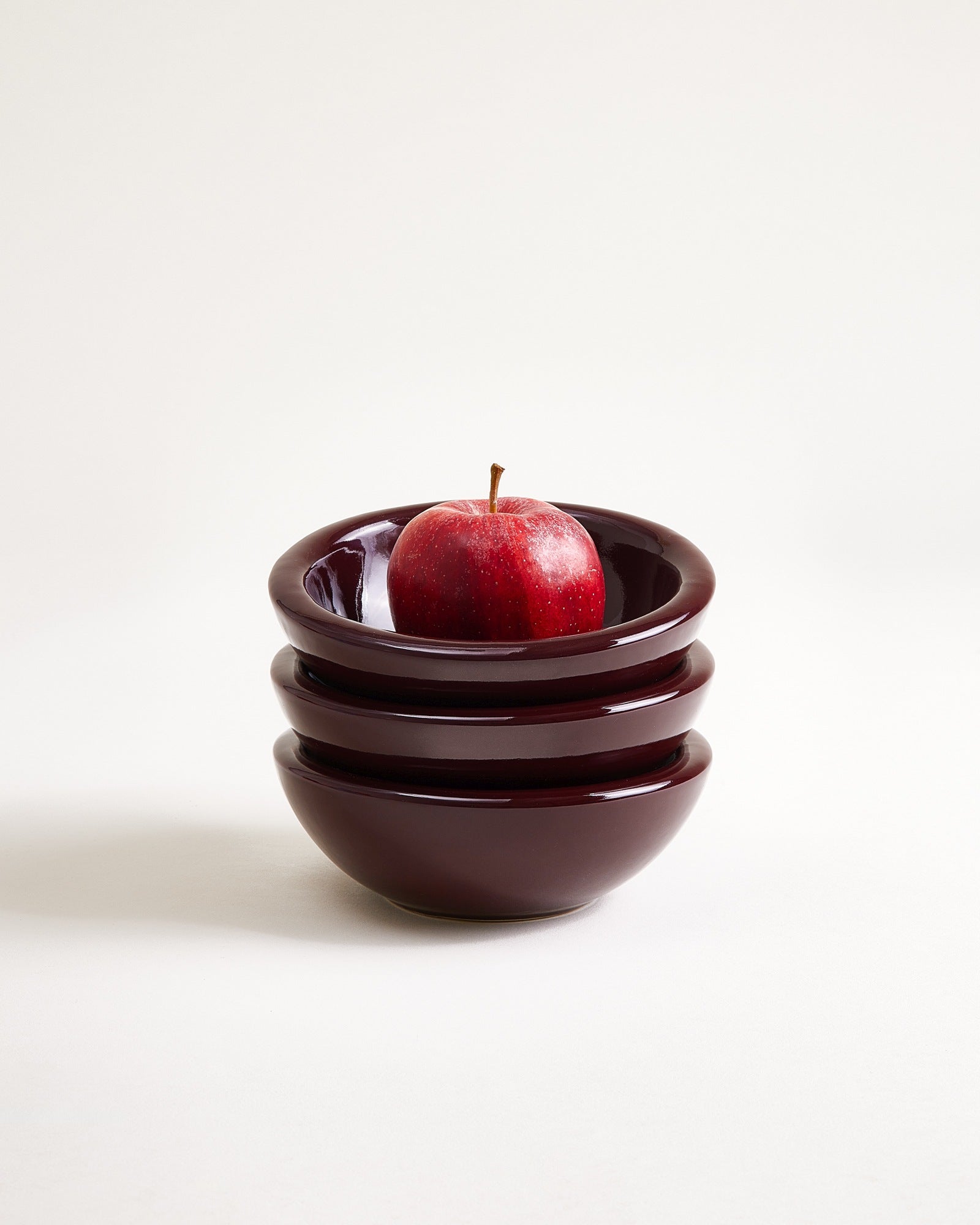 Seia - Small cereal bowl Heart burgundy