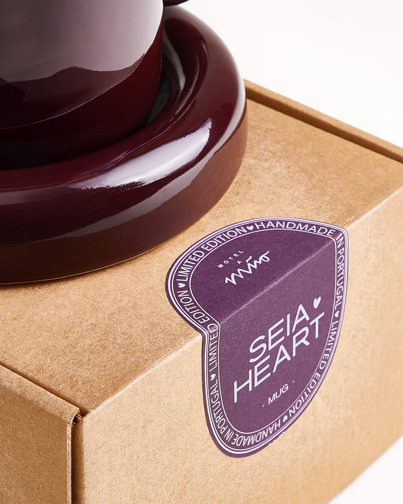 Seia Tasse & Untertasse Herz burgund