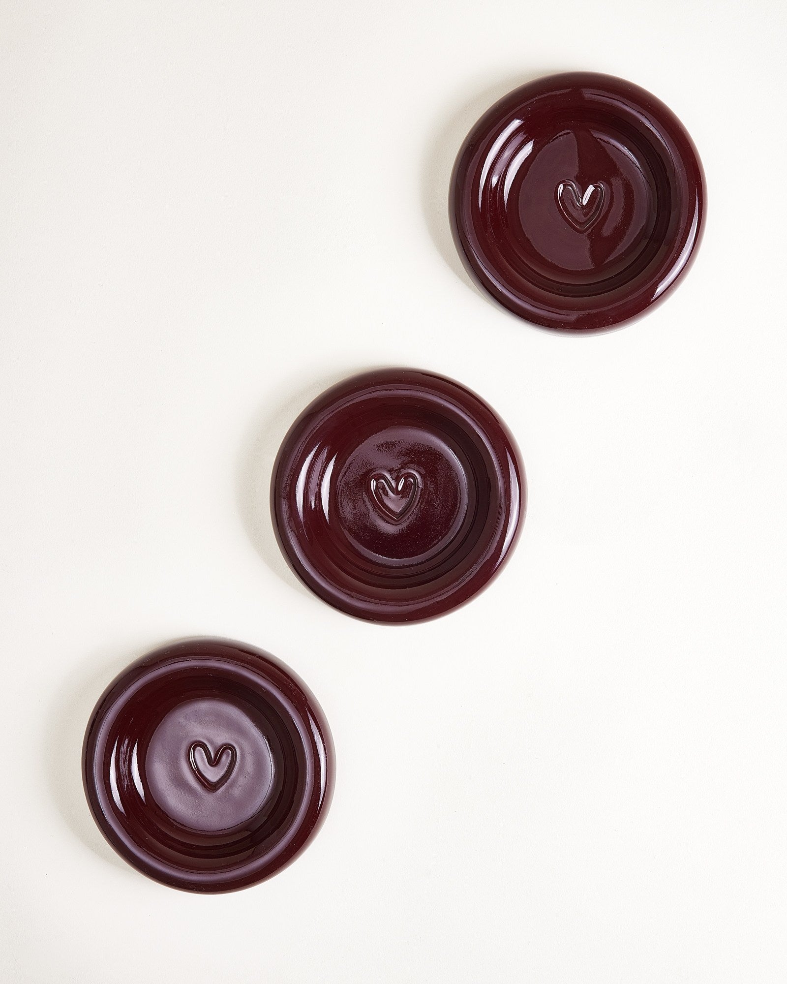 Seia Tasse & Untertasse Herz burgund