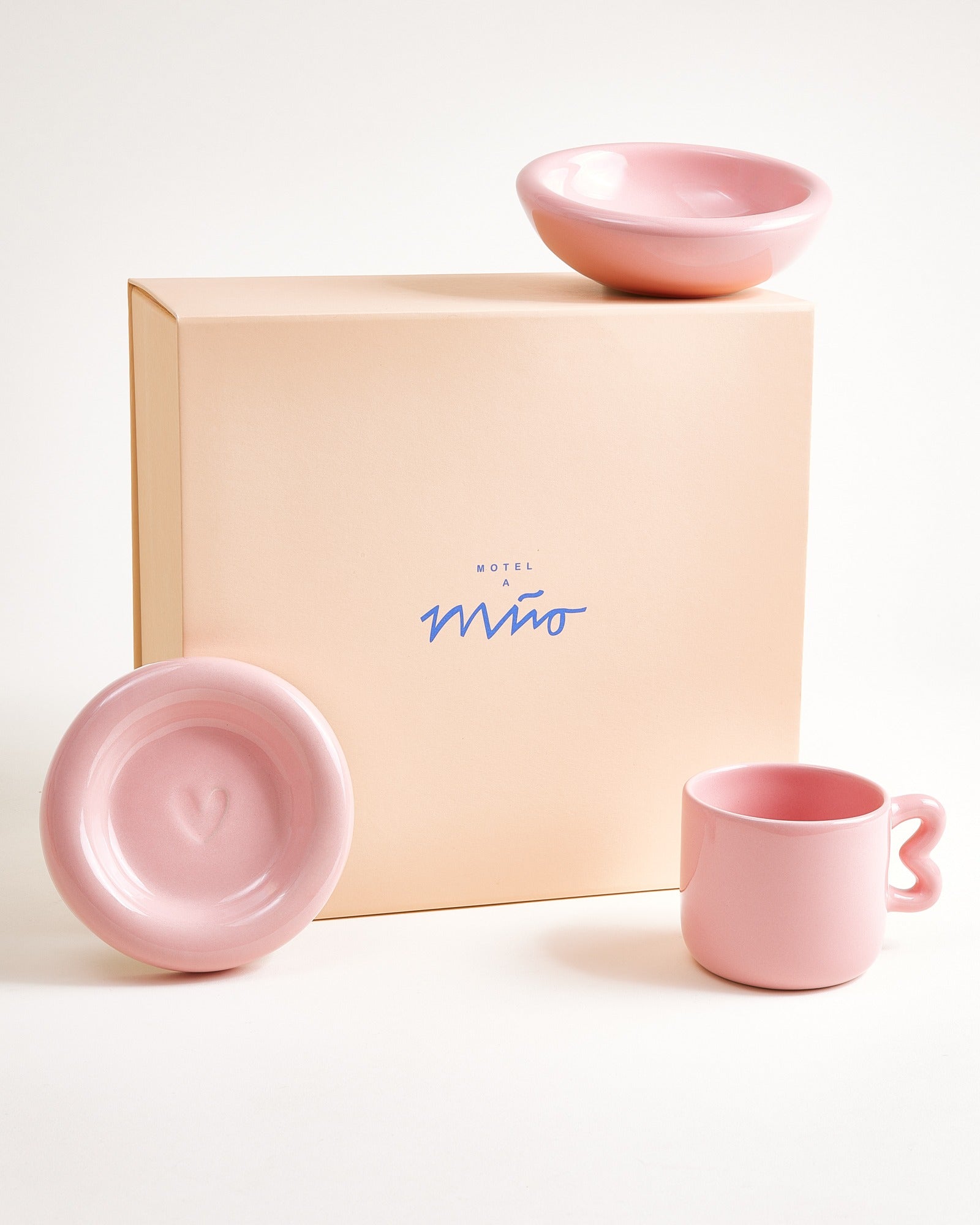Seia Geschenk-Set Herz rosa 3-teilig