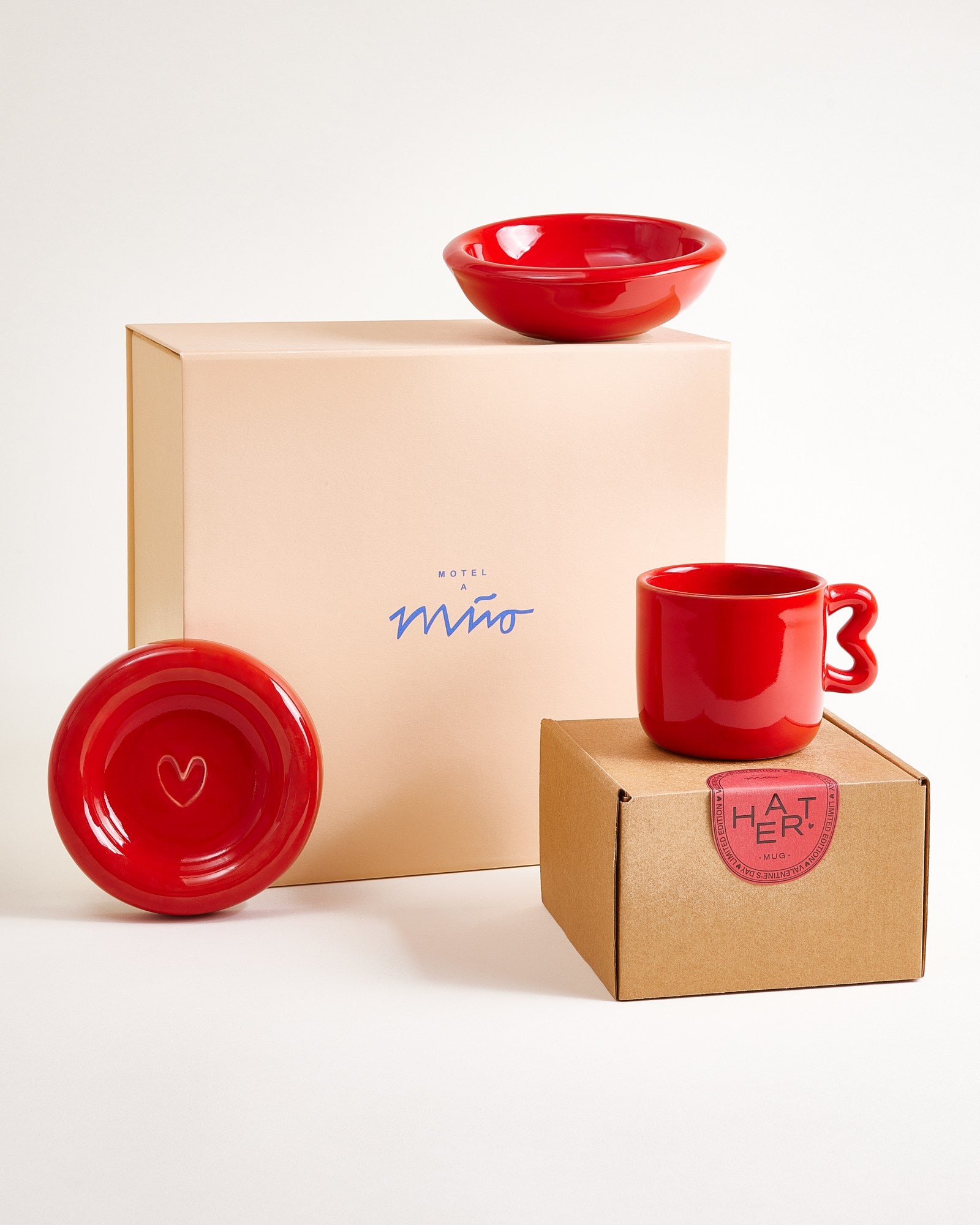 Seia - Set regalo tazza e ciotola rosse