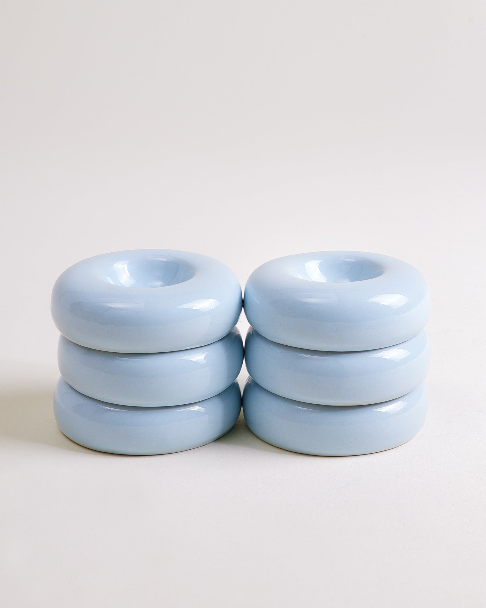 Seia - Set of 6 egg cups light blue