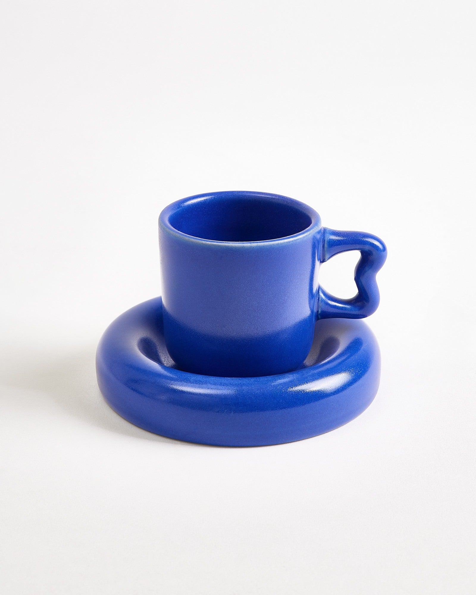 Seia espressokopje & espressoschotel hart blauw