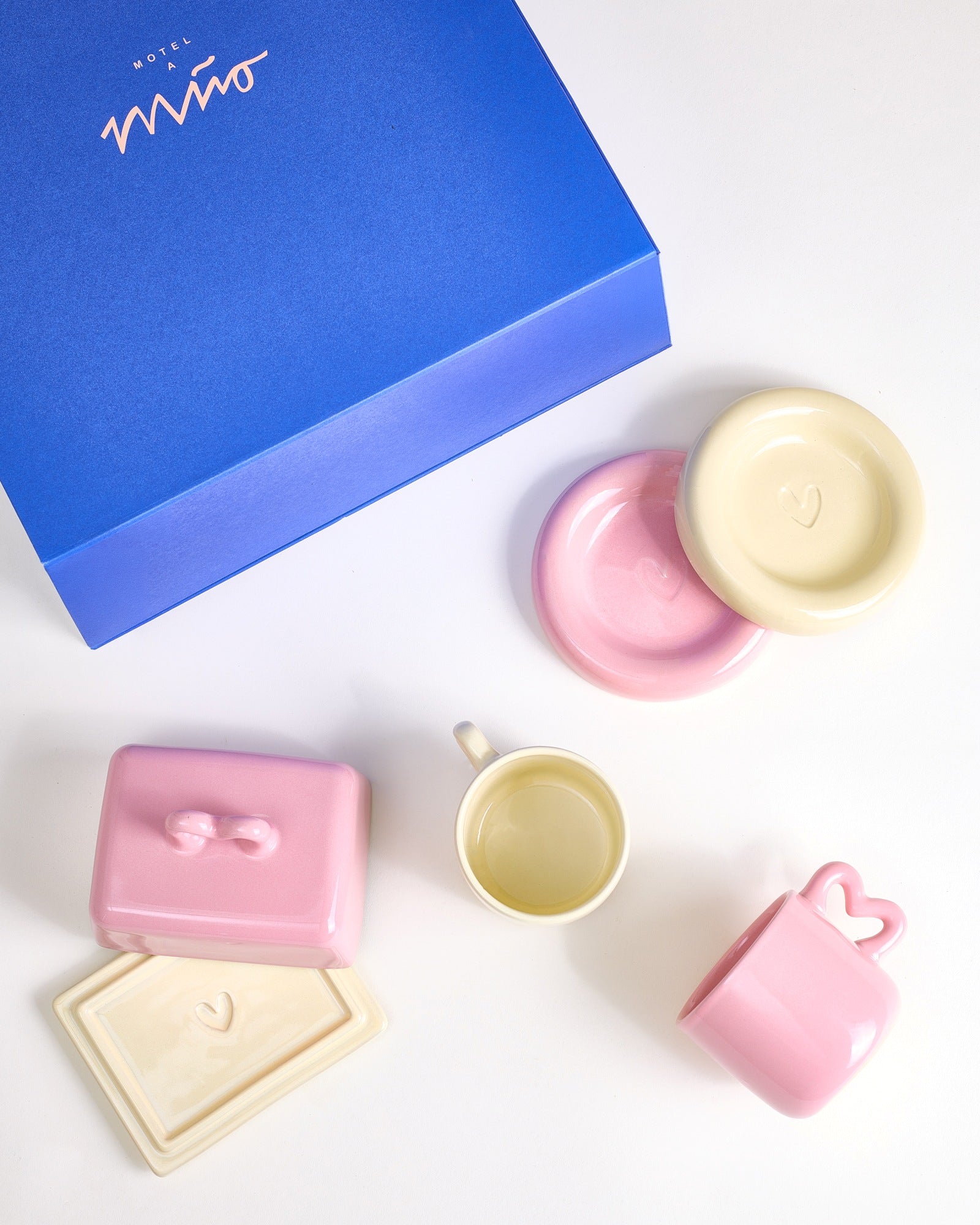 Seia - Gift set Heart pink yellow 6 pieces