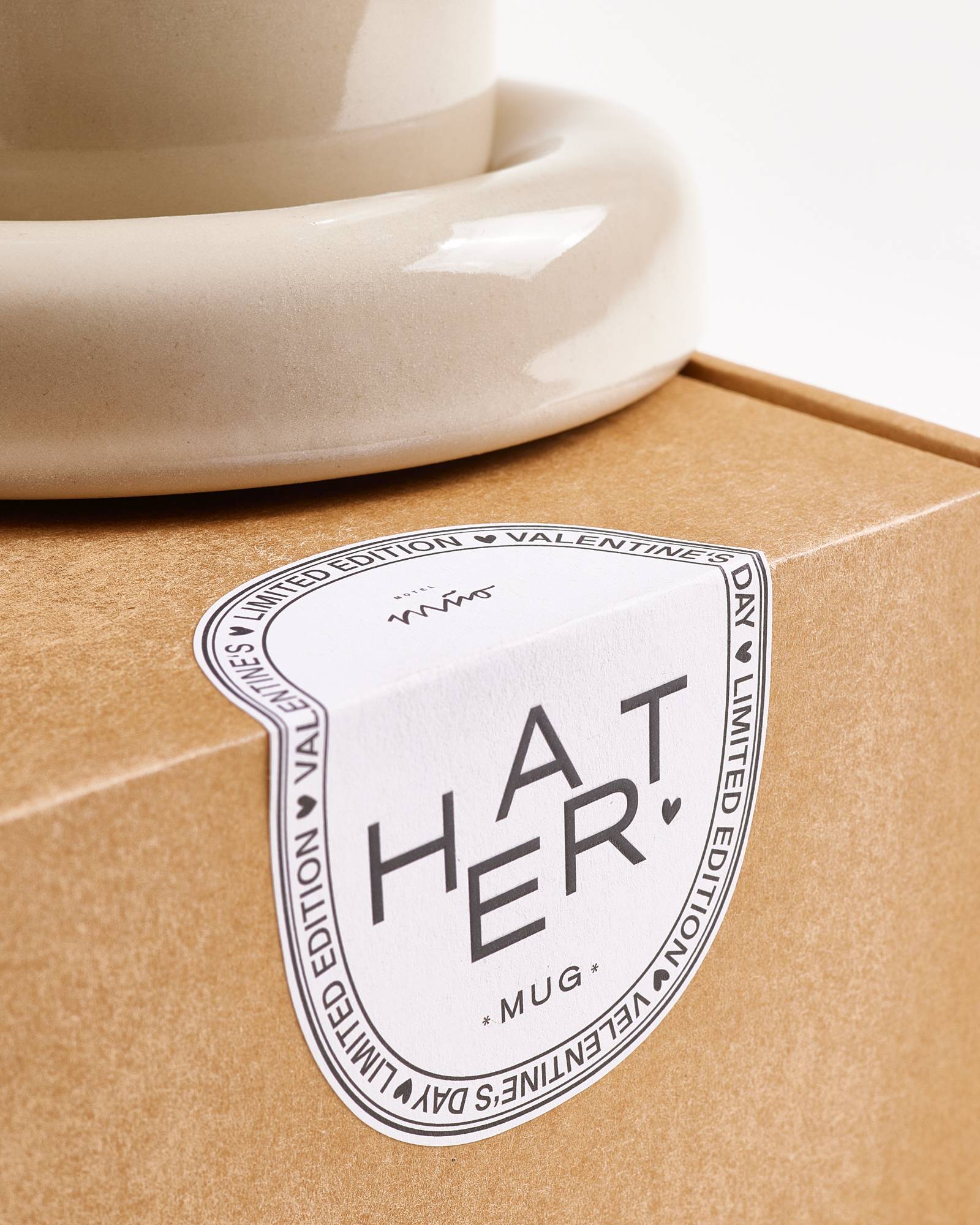 Seia Tasse & Untertasse Herz sand