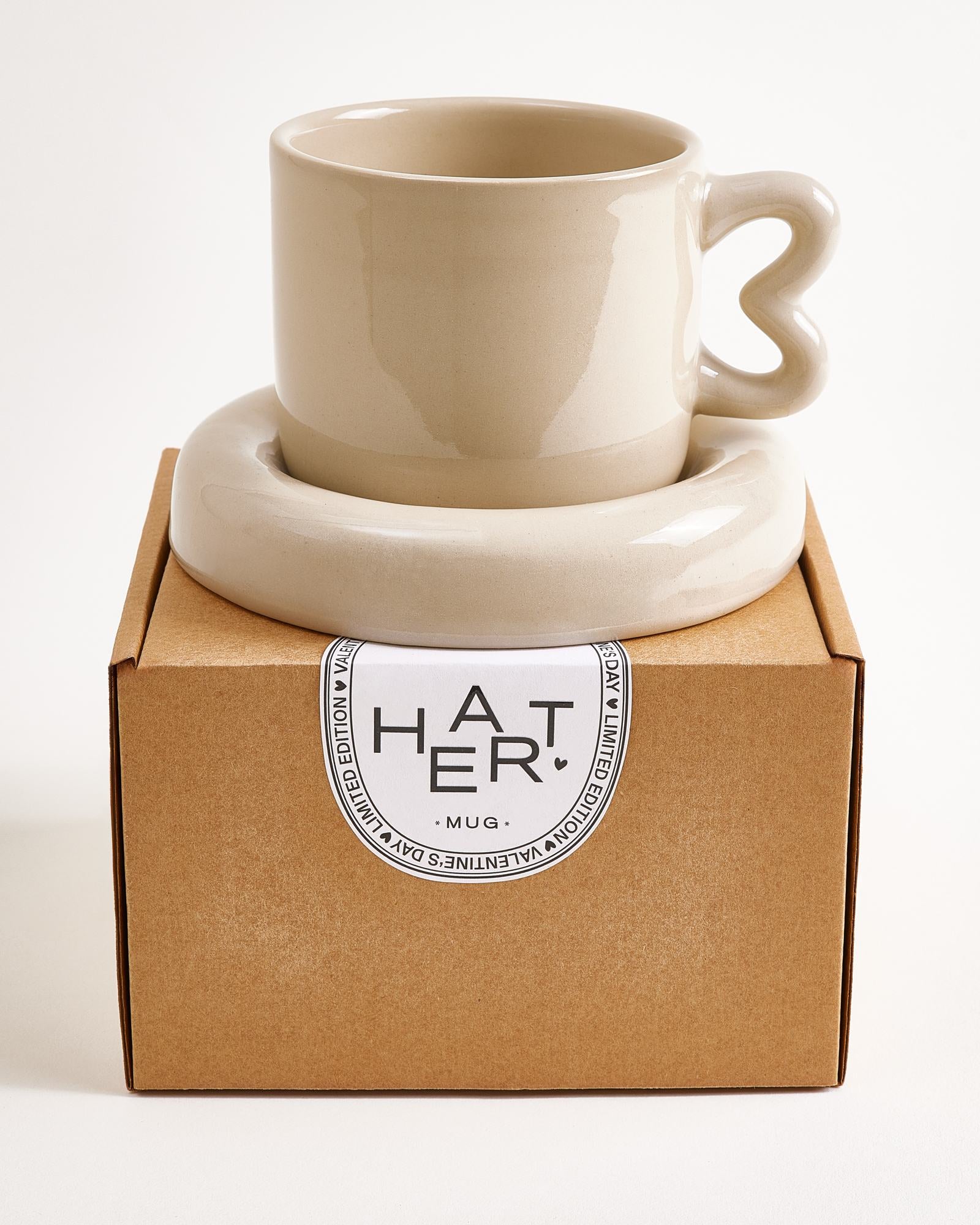 Seia - Tazza e piattino con cuore sabbia