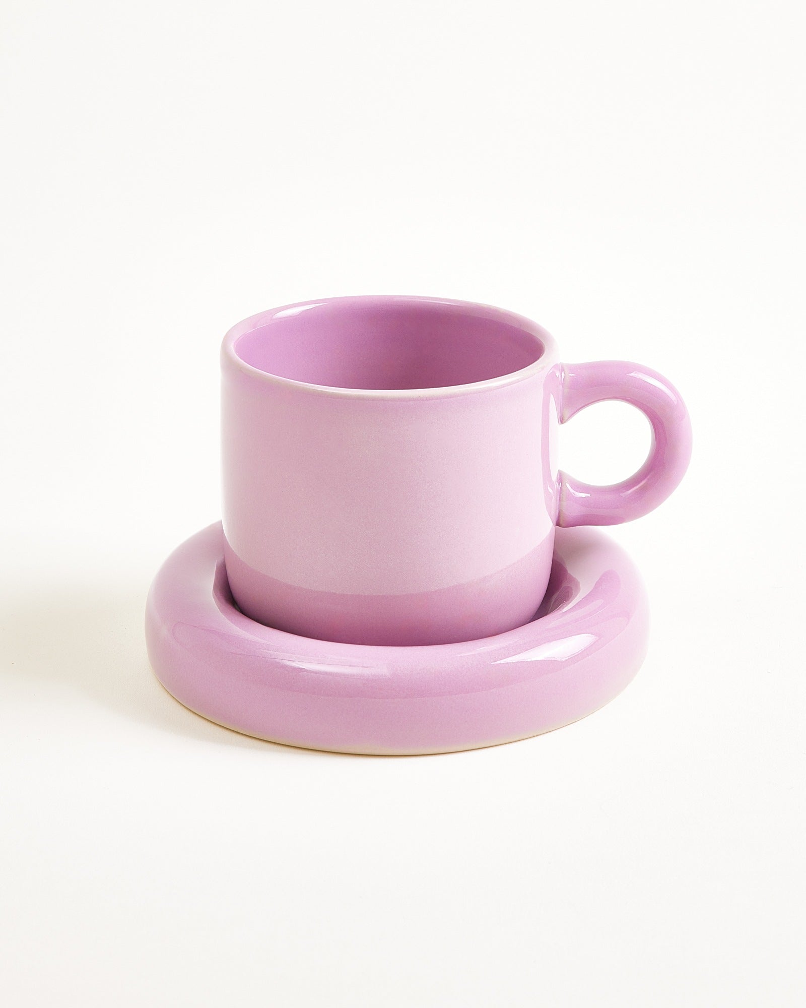 Seia mug & saucer purple
