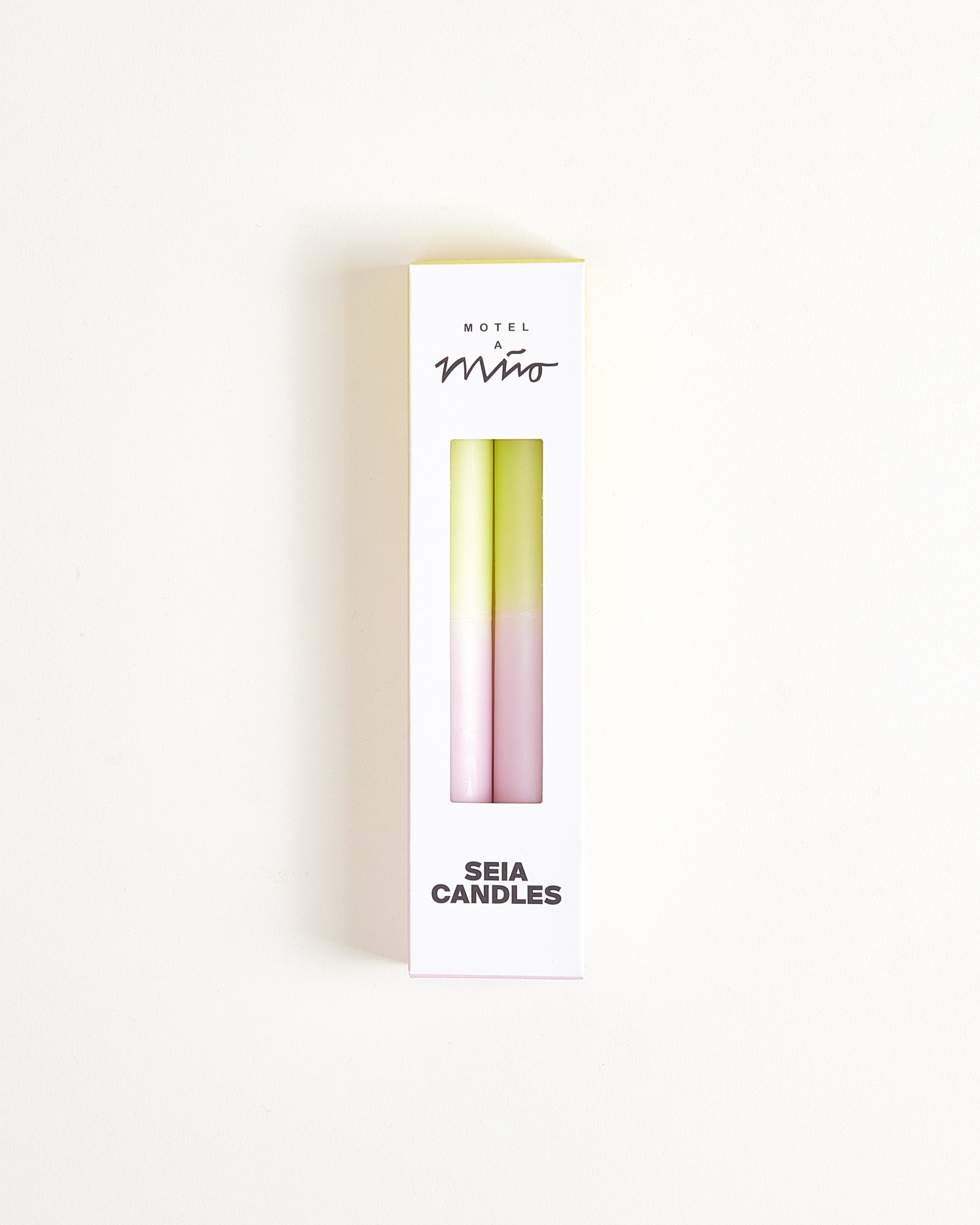 Seia - set of 2 stick candles pink lime