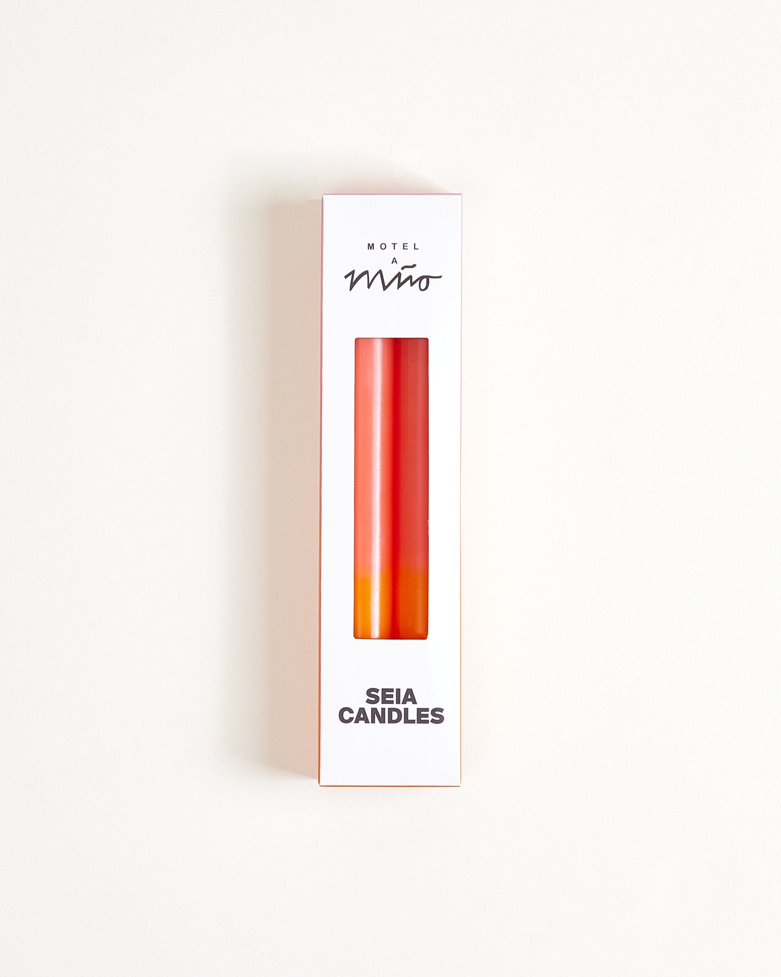 Seia - Bougie en forme de bâton Lot de 2 orange rose