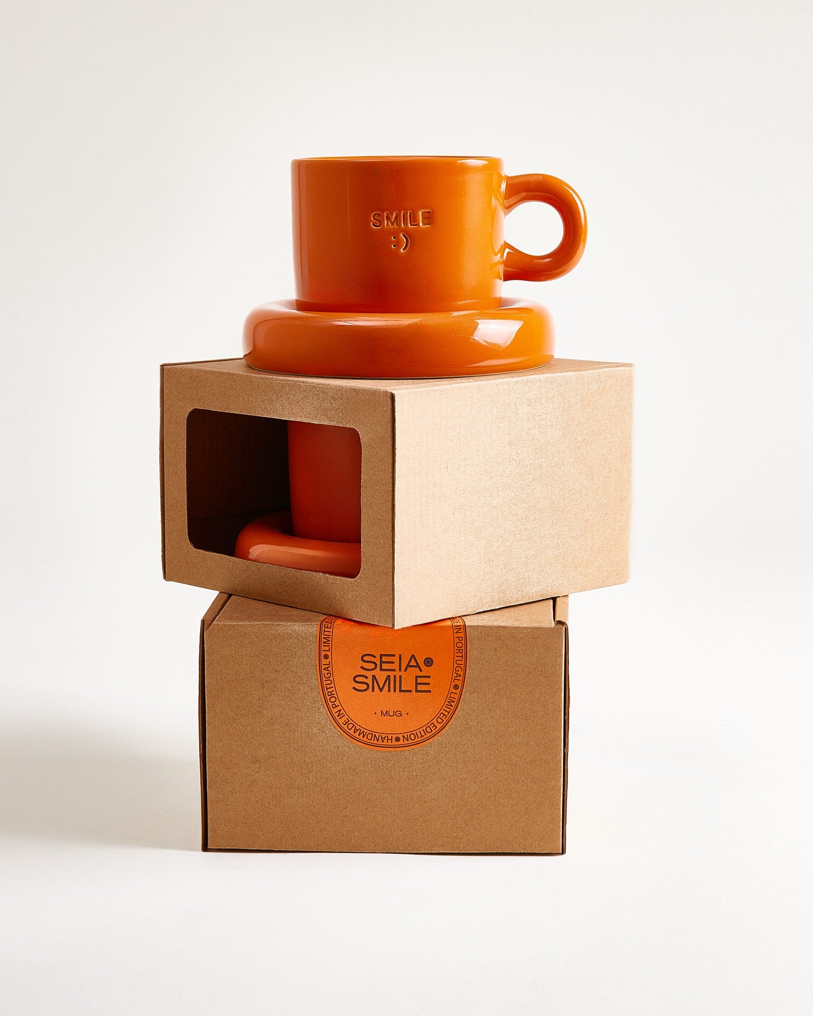 Seia Tasse & Untertasse Smile orange