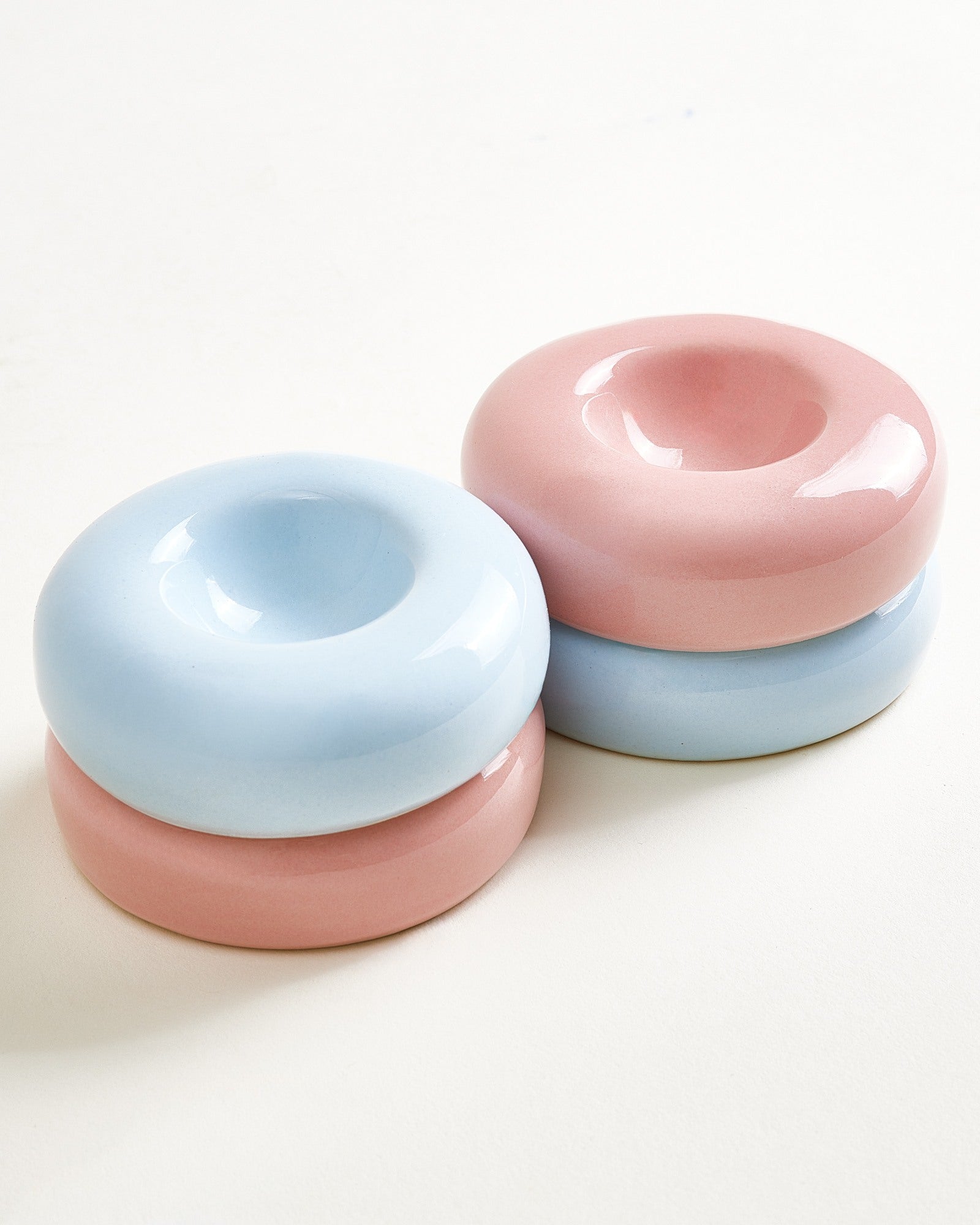 Seia - Set of 4 egg cups rose light blue