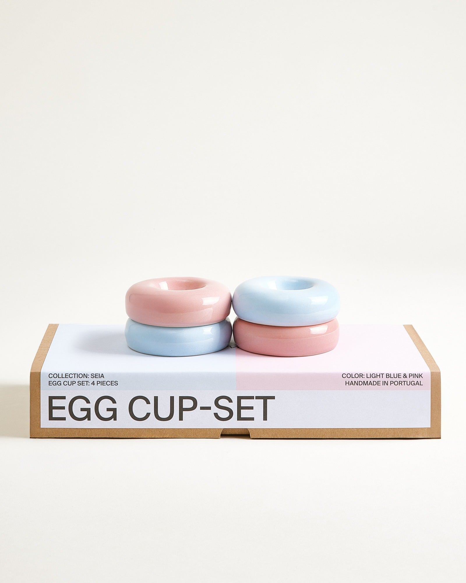 Seia - Set of 4 egg cups rose light blue