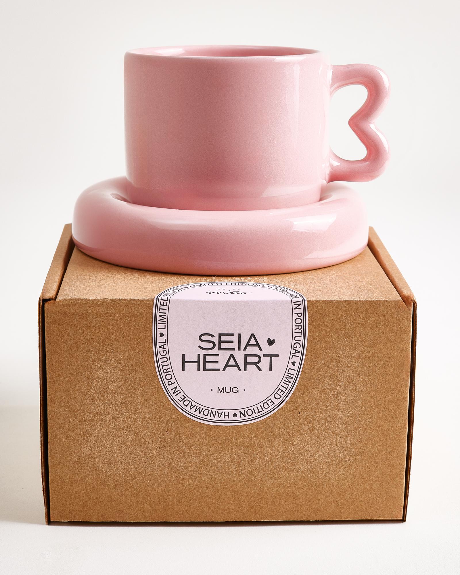 Seia Tasse & Untertasse Herz rosa