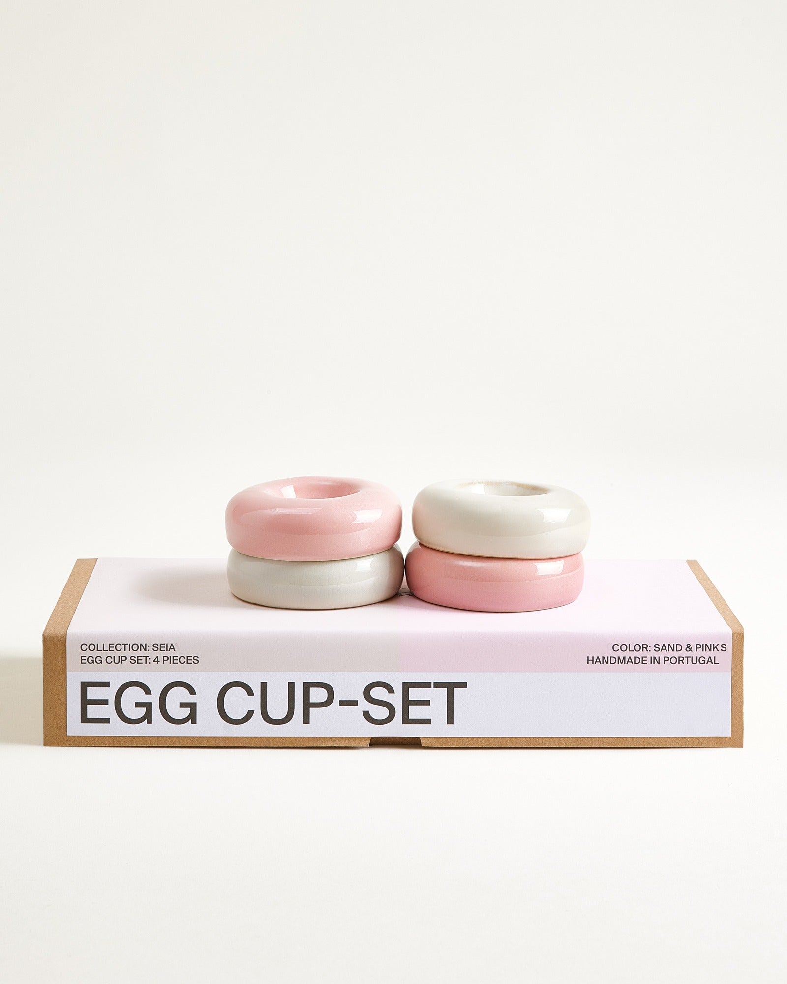 Seia - Set of 4 egg cups rose sand