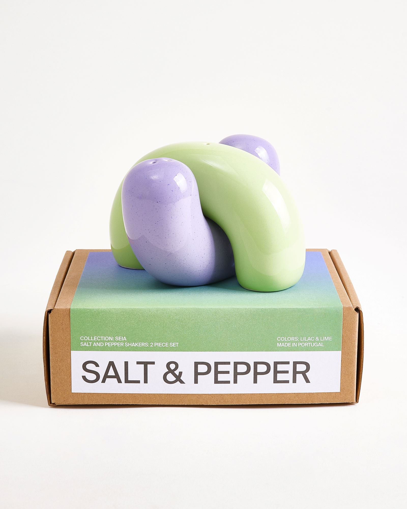 Seia Salt & Pepper Shakers lime purple