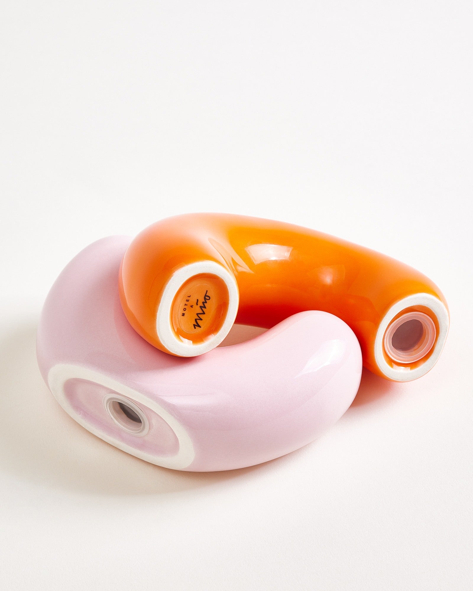 Seia Salière et poivrière orange rose, lot de 2