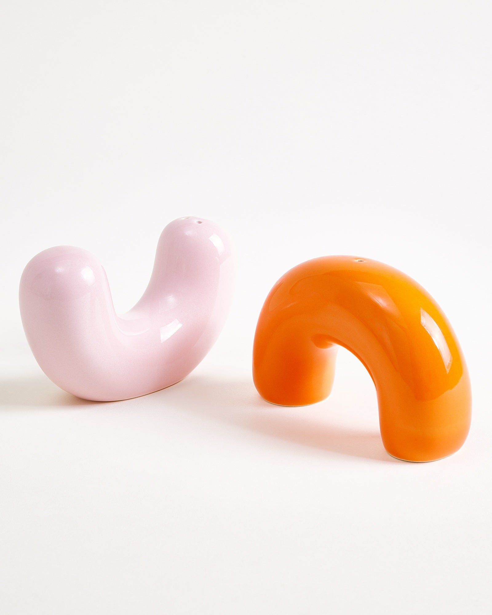 Seia Salière et poivrière orange rose, lot de 2