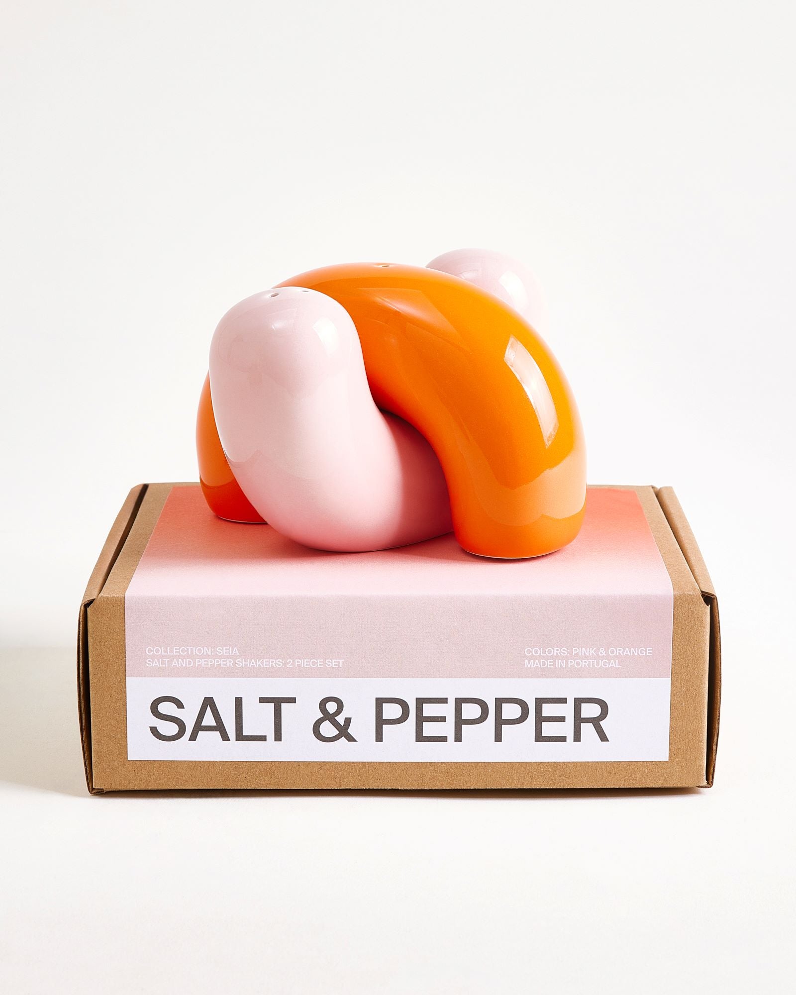 Seia Salt & Pepper Shakers orange pink