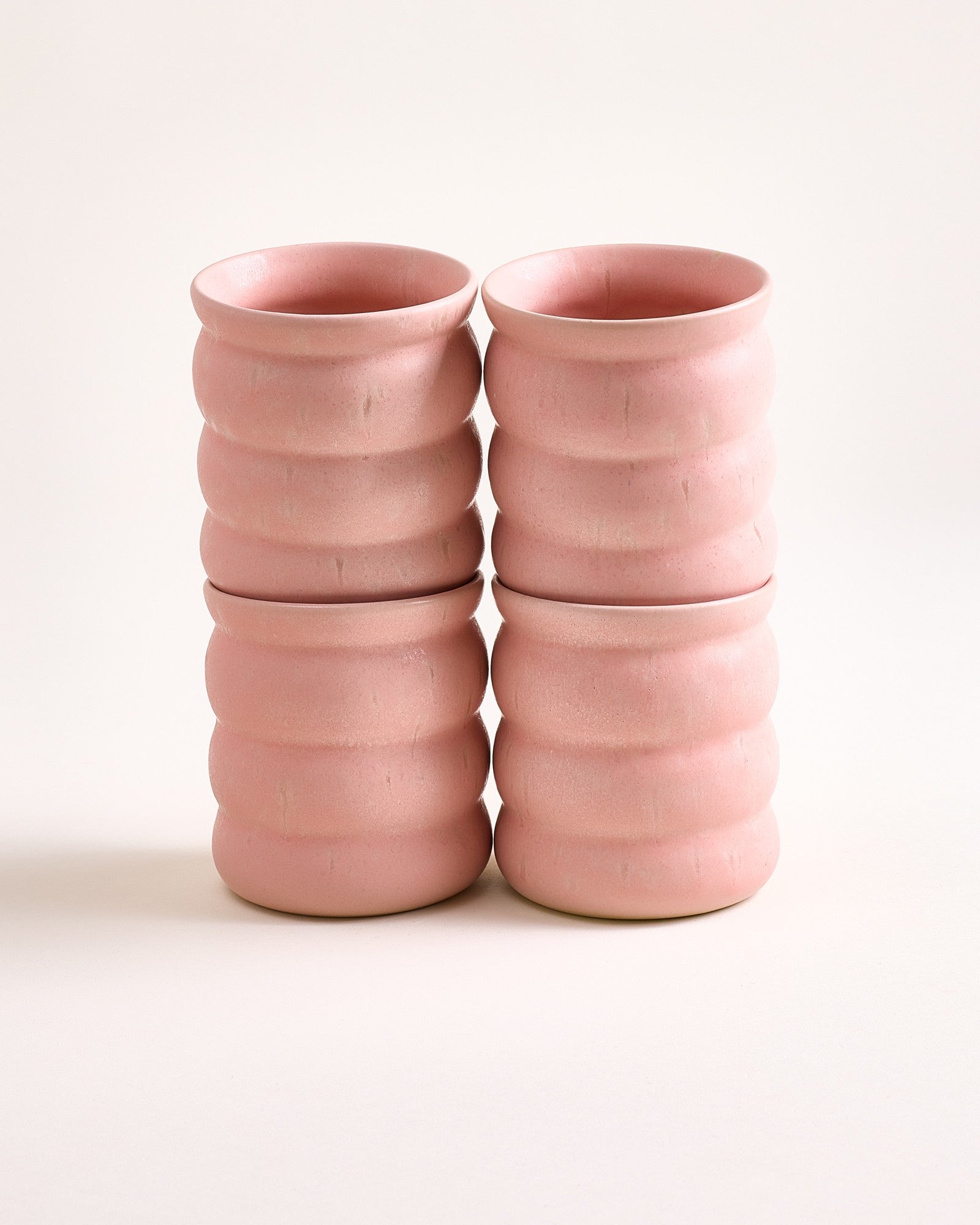 Sintra - Set da 4 tazze senza manico bubble rosé