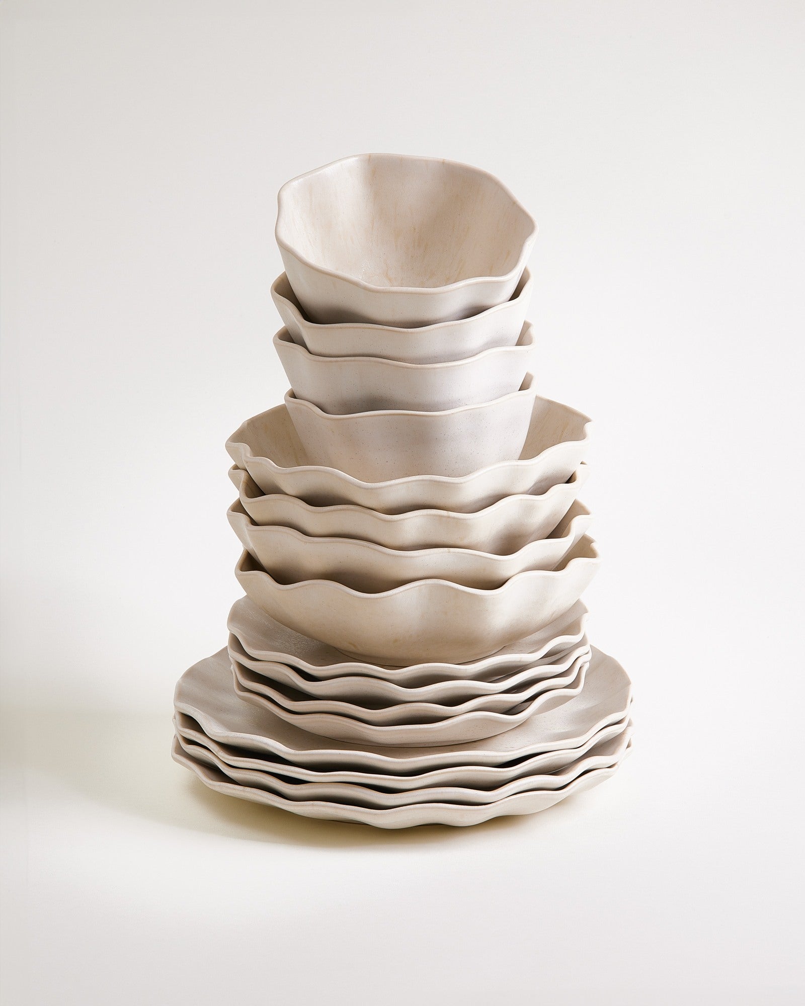 Sintra - Service de vaisselle Shell sable 16 pièces