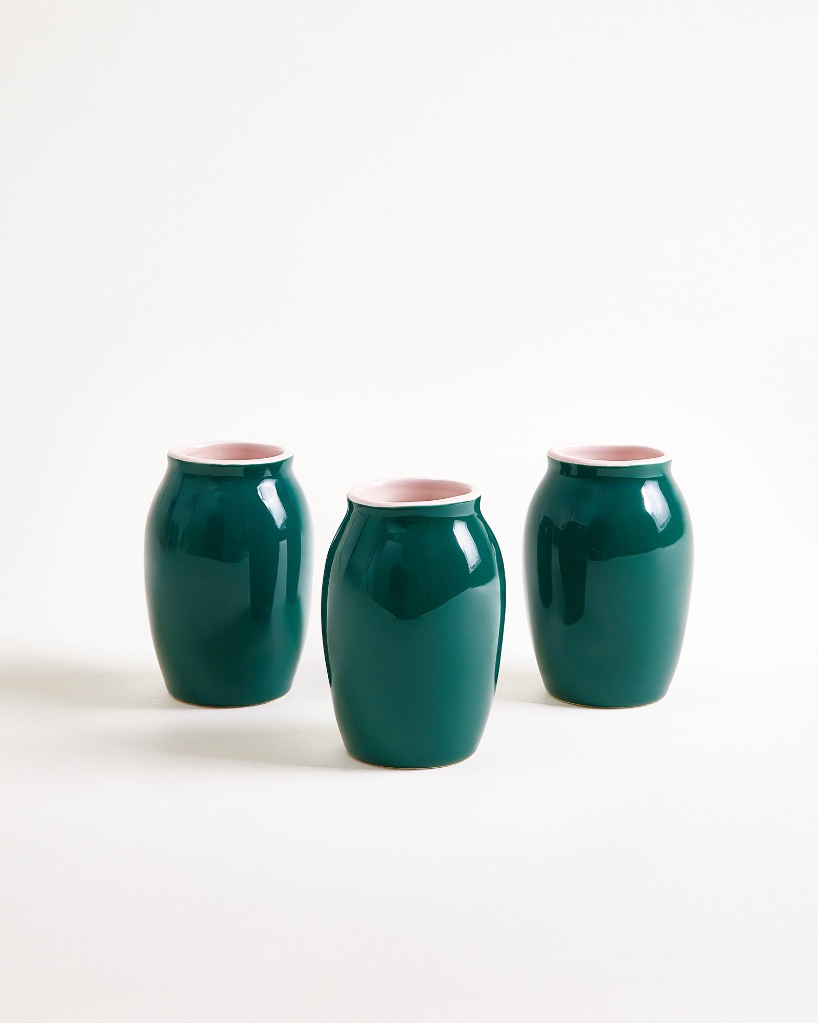 Sombra - Vase S vert foncé rosé