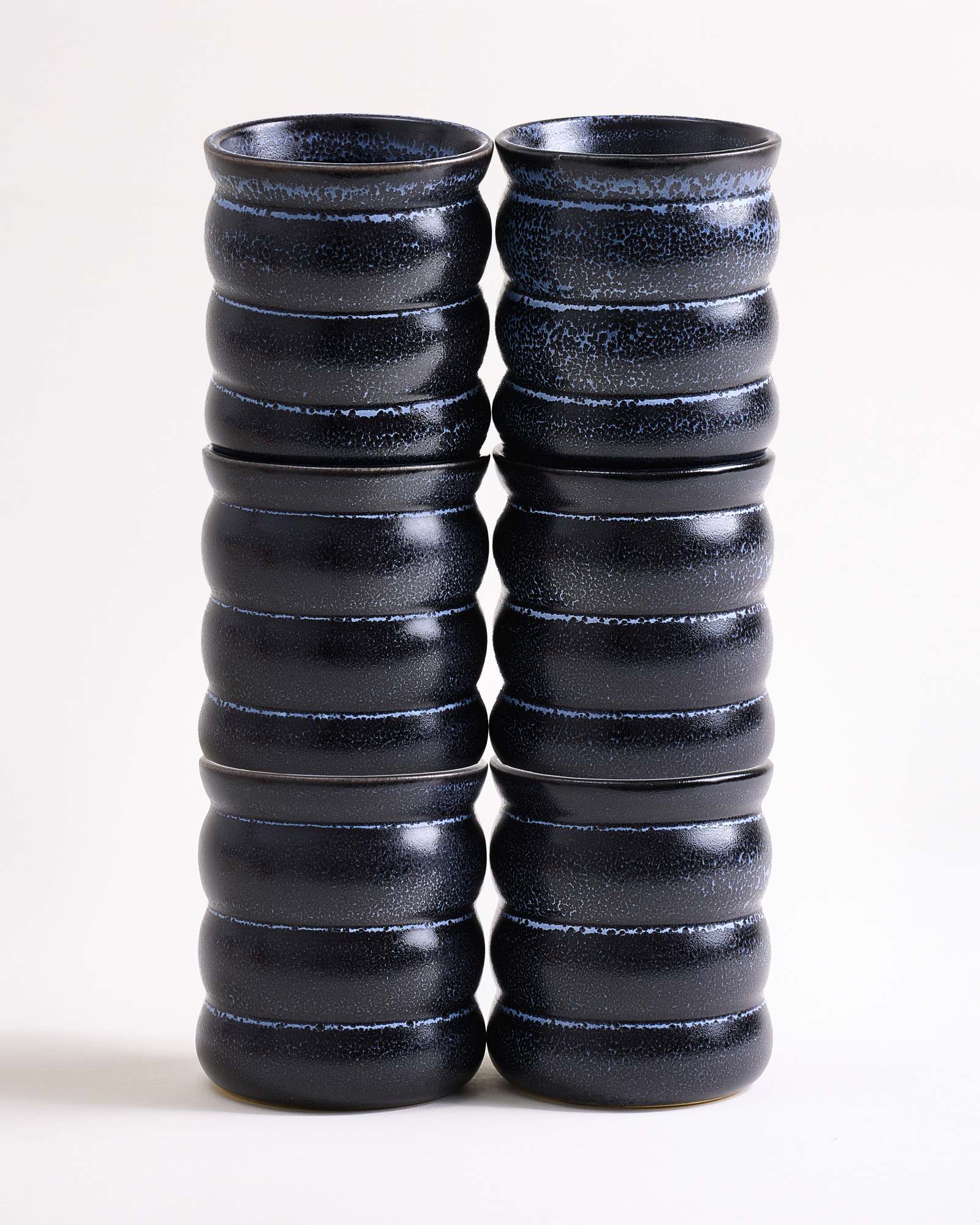 Turmalina set van 6 beker groot bubble zwart