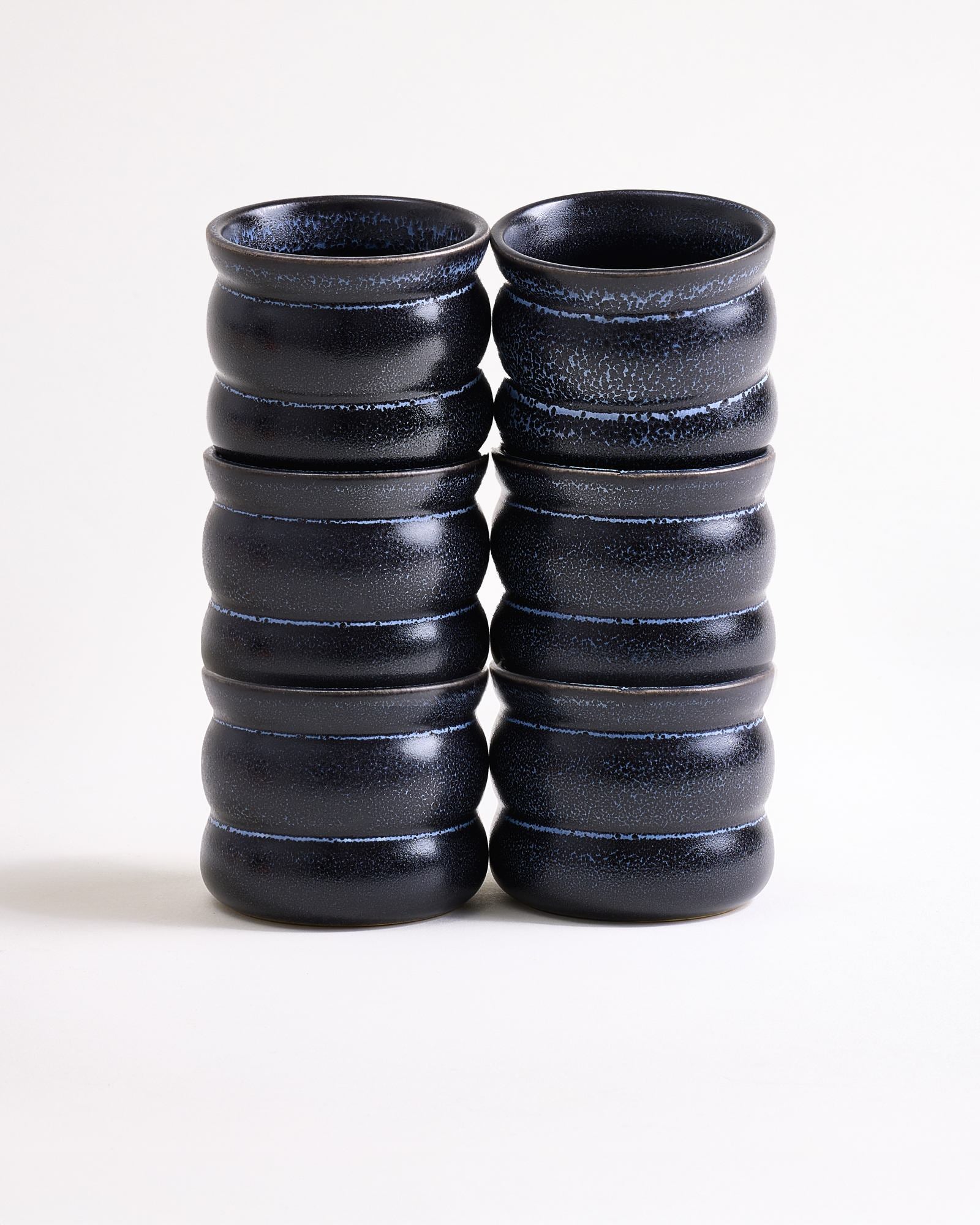Turmalina set van 6 beker klein bubble zwart