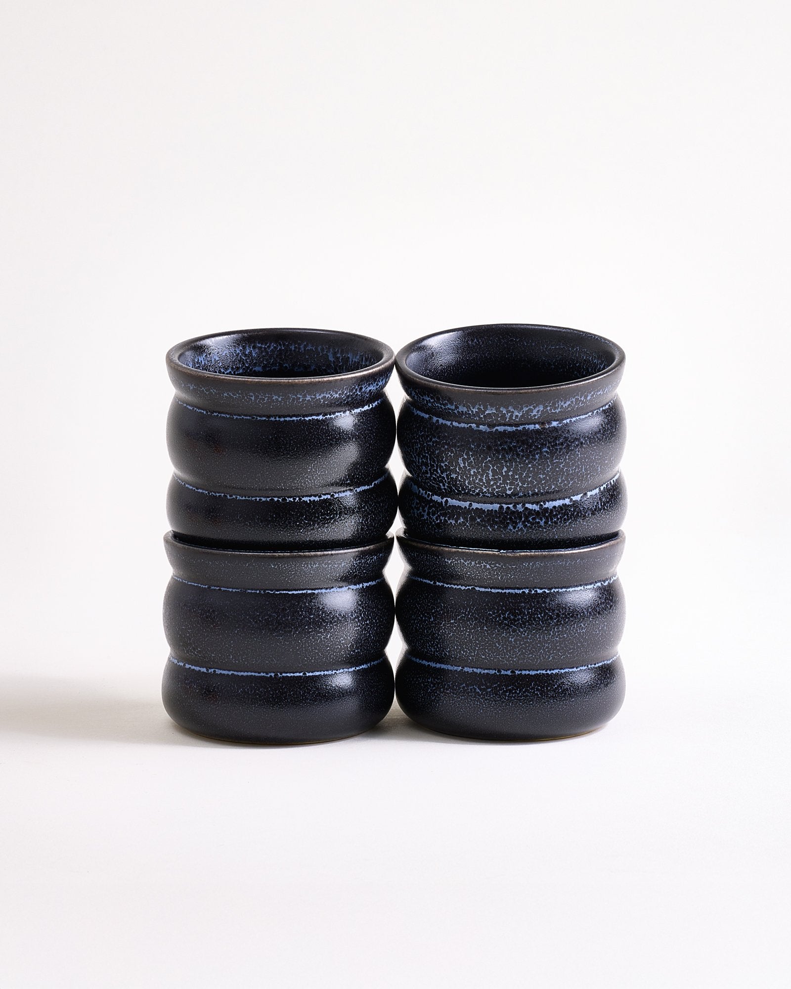 Turmalina Becher klein bubble schwarz 4er-Set