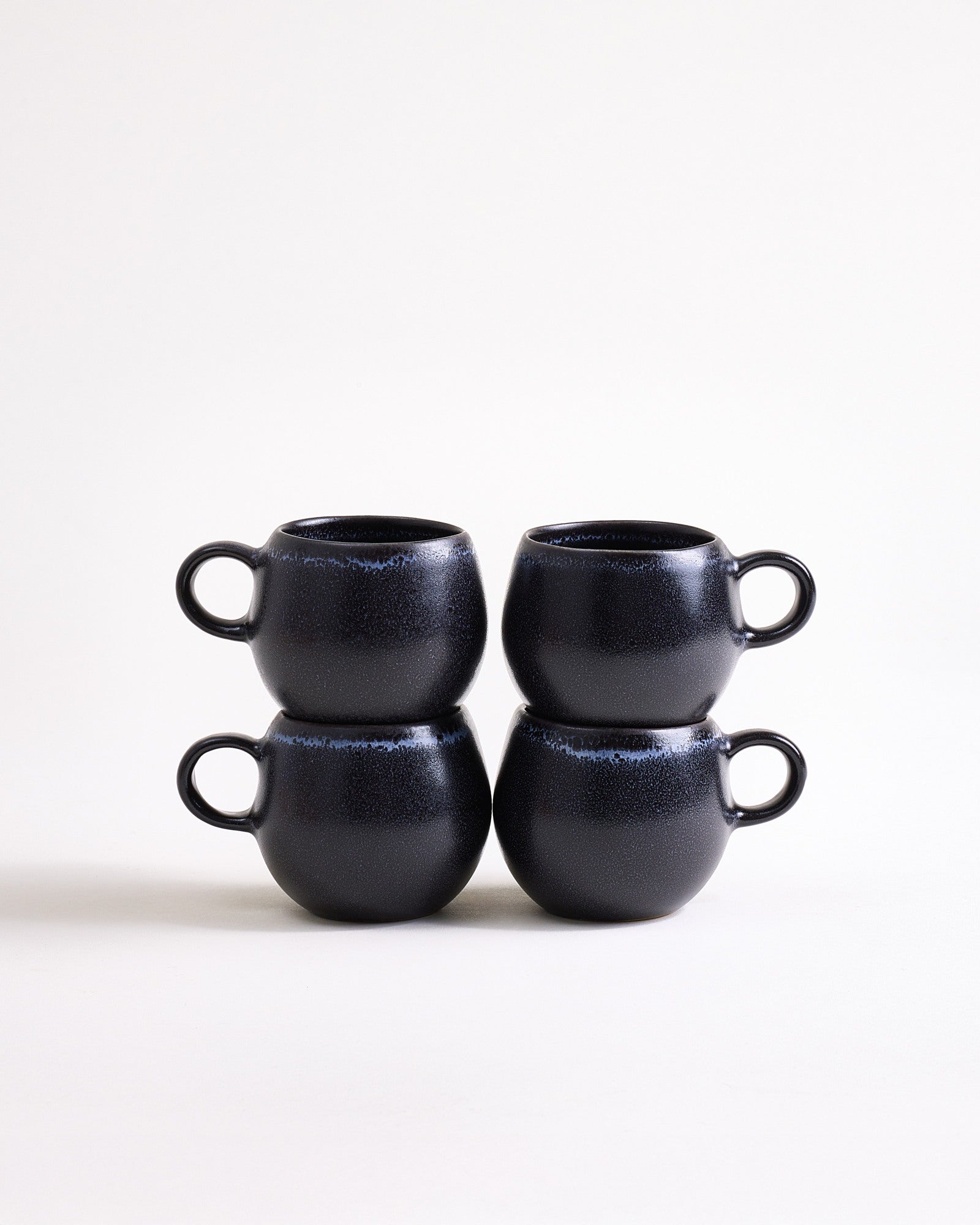 Turmalina - Set of 4 espresso mugs black