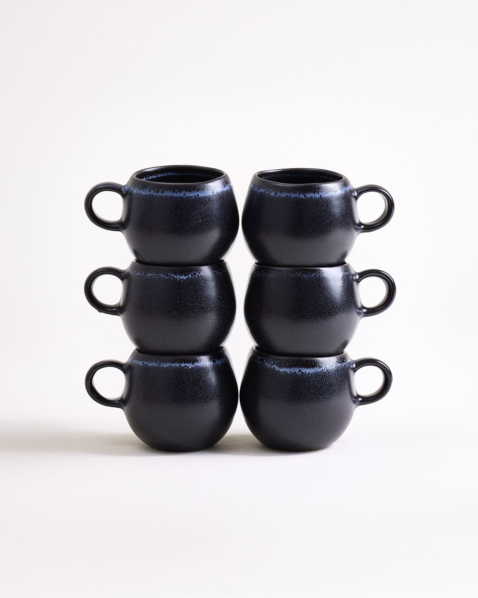 Turmalina set van 6 espressokopjes zwart