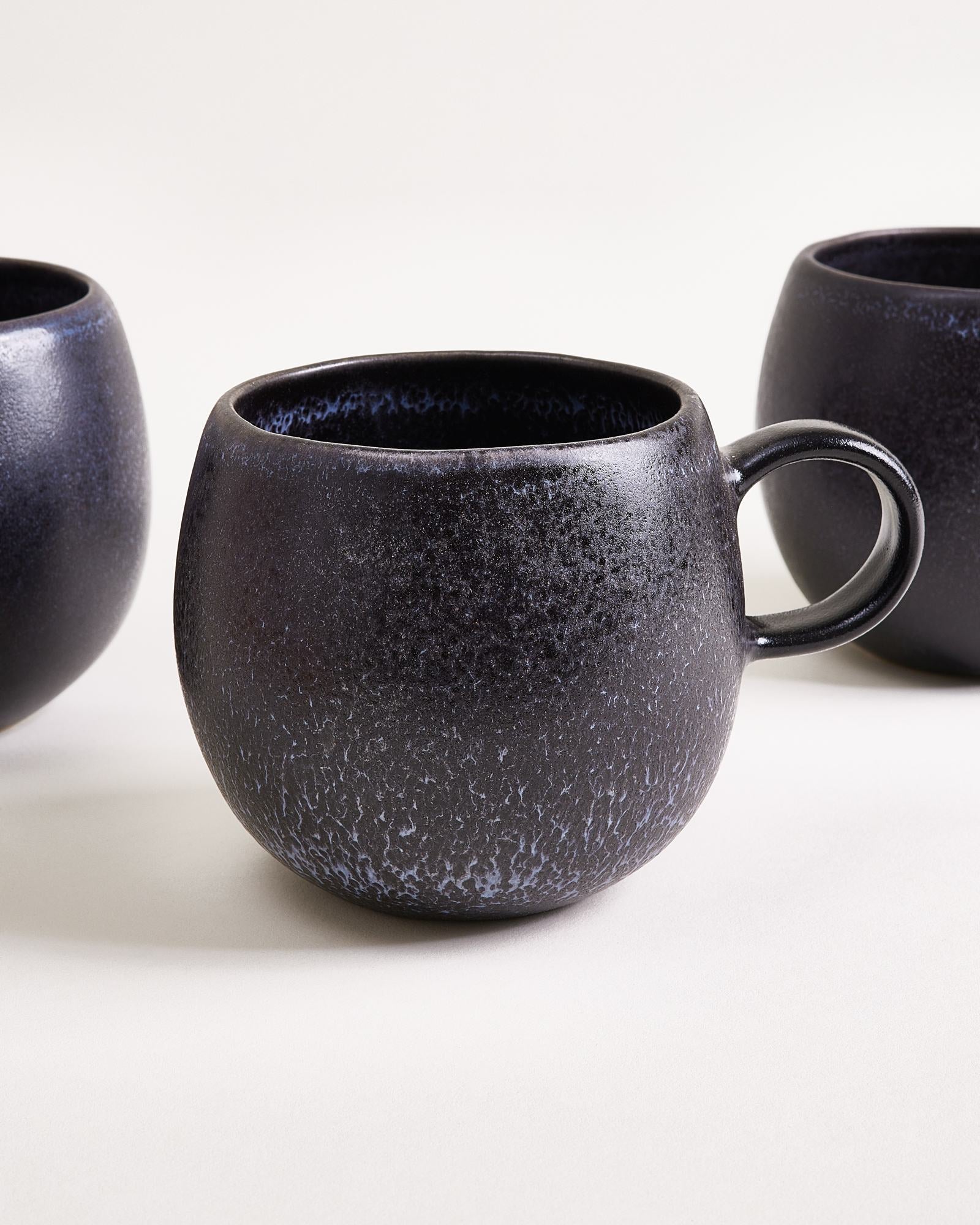 Turmalina - Grande Tasse noir Lot de 4