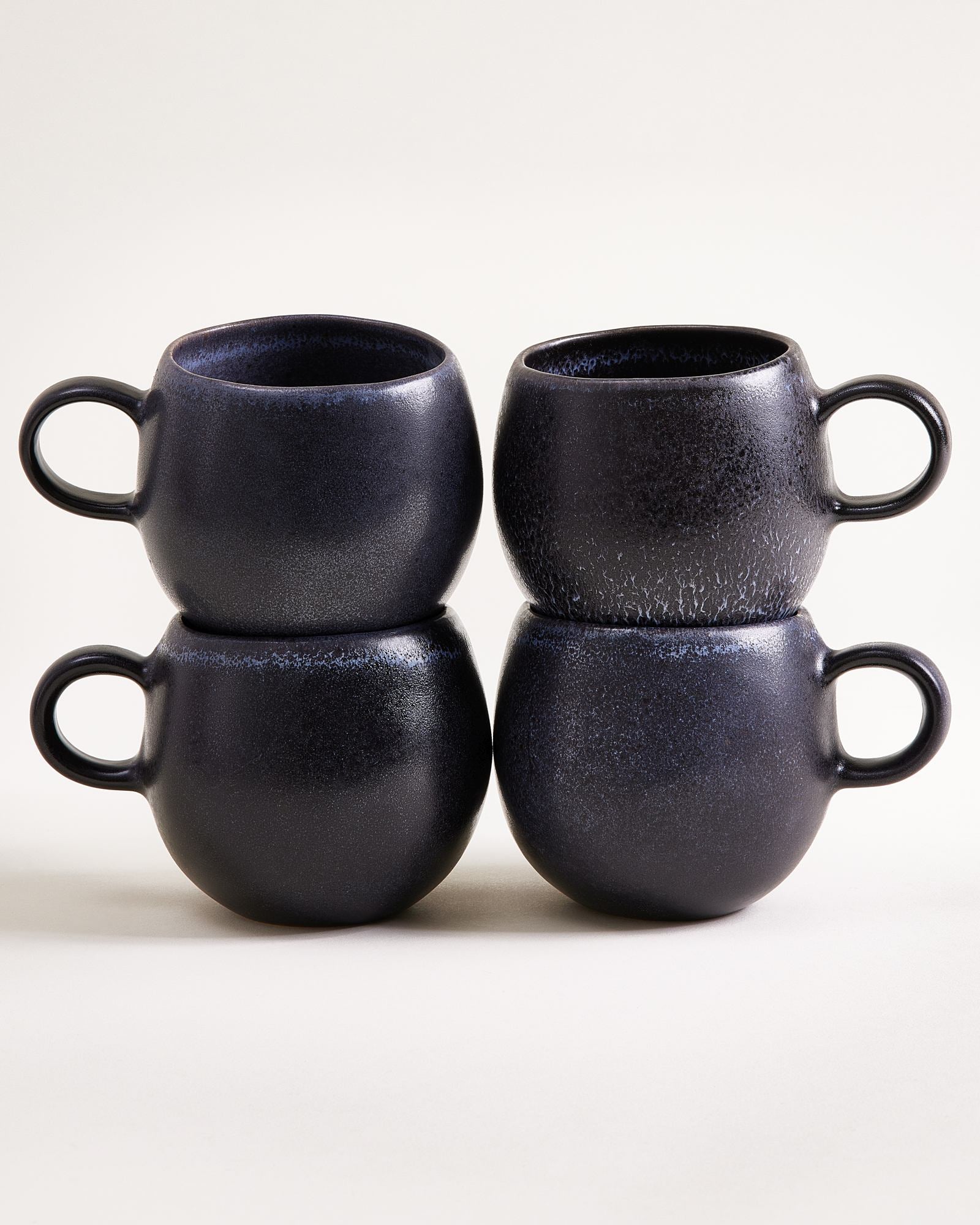 Turmalina - Grande Tasse noir Lot de 4