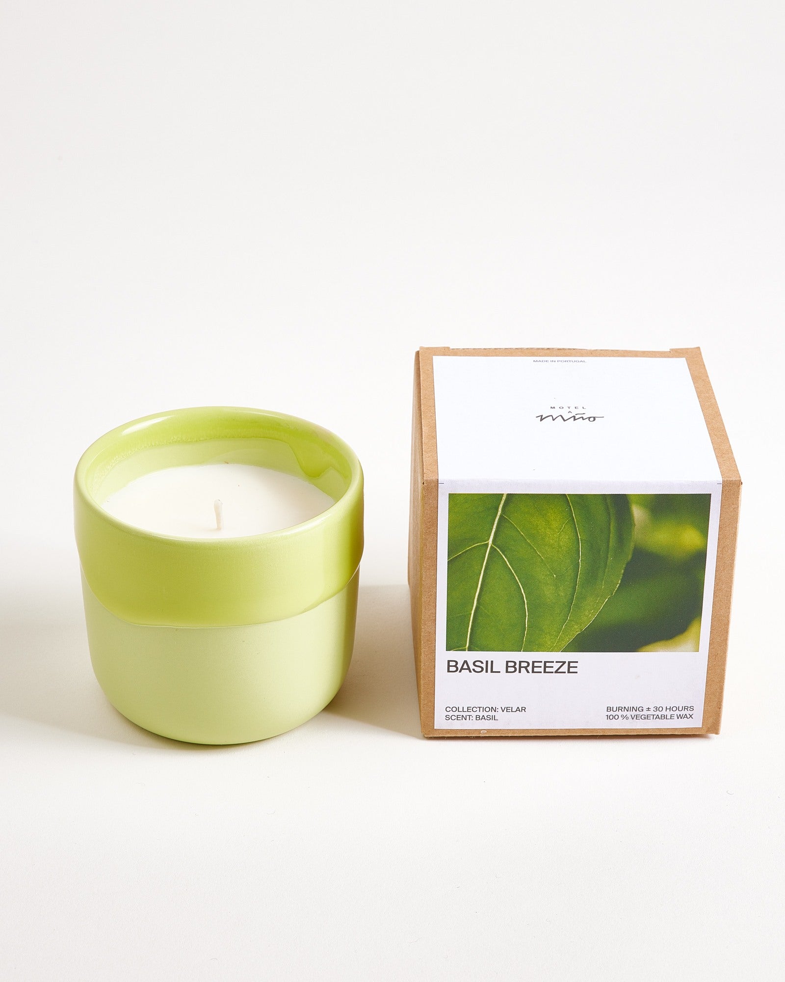 Velar geurkaars "Basil Breeze" limoen