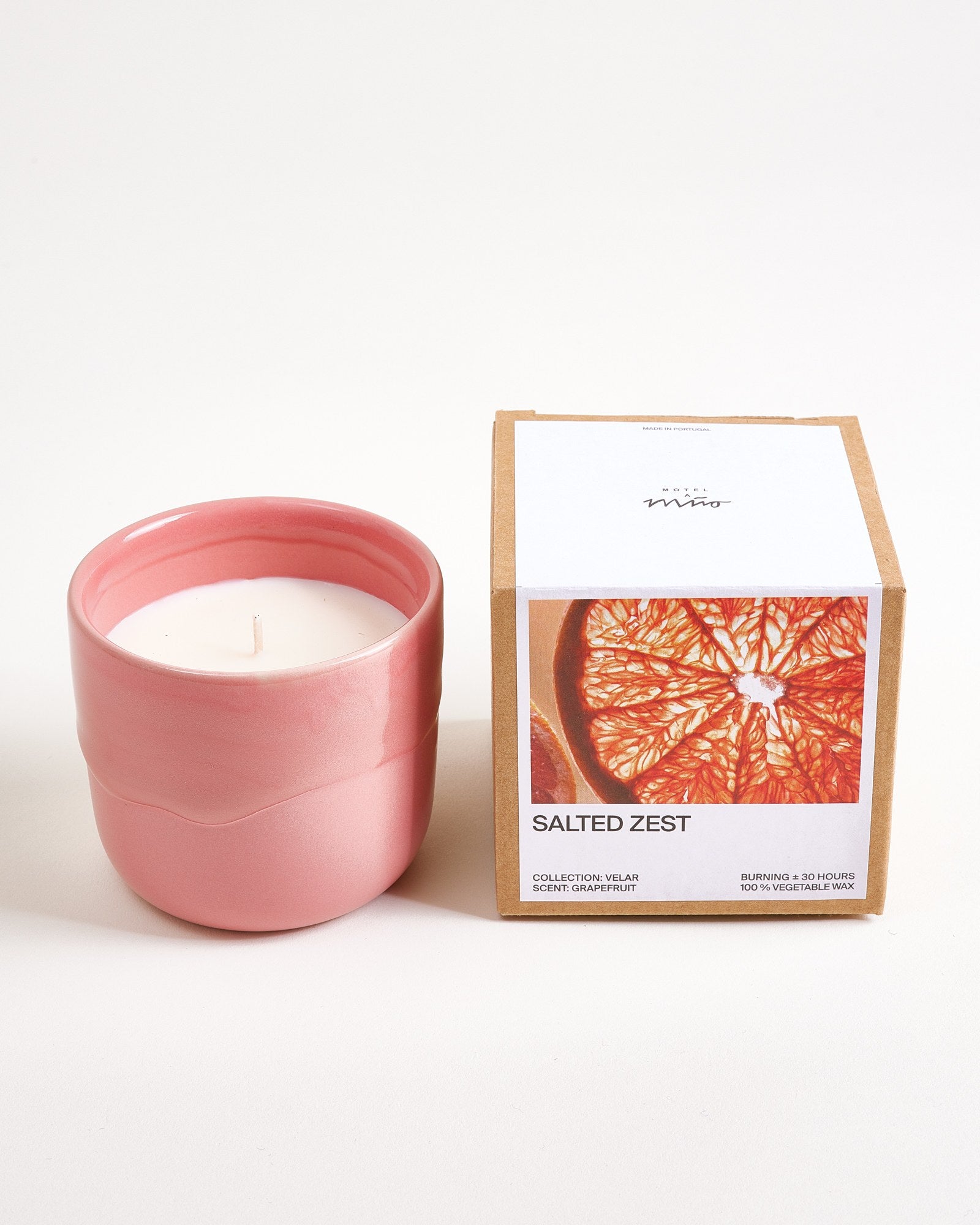 Velar geurkaars "Salted Zest" roze